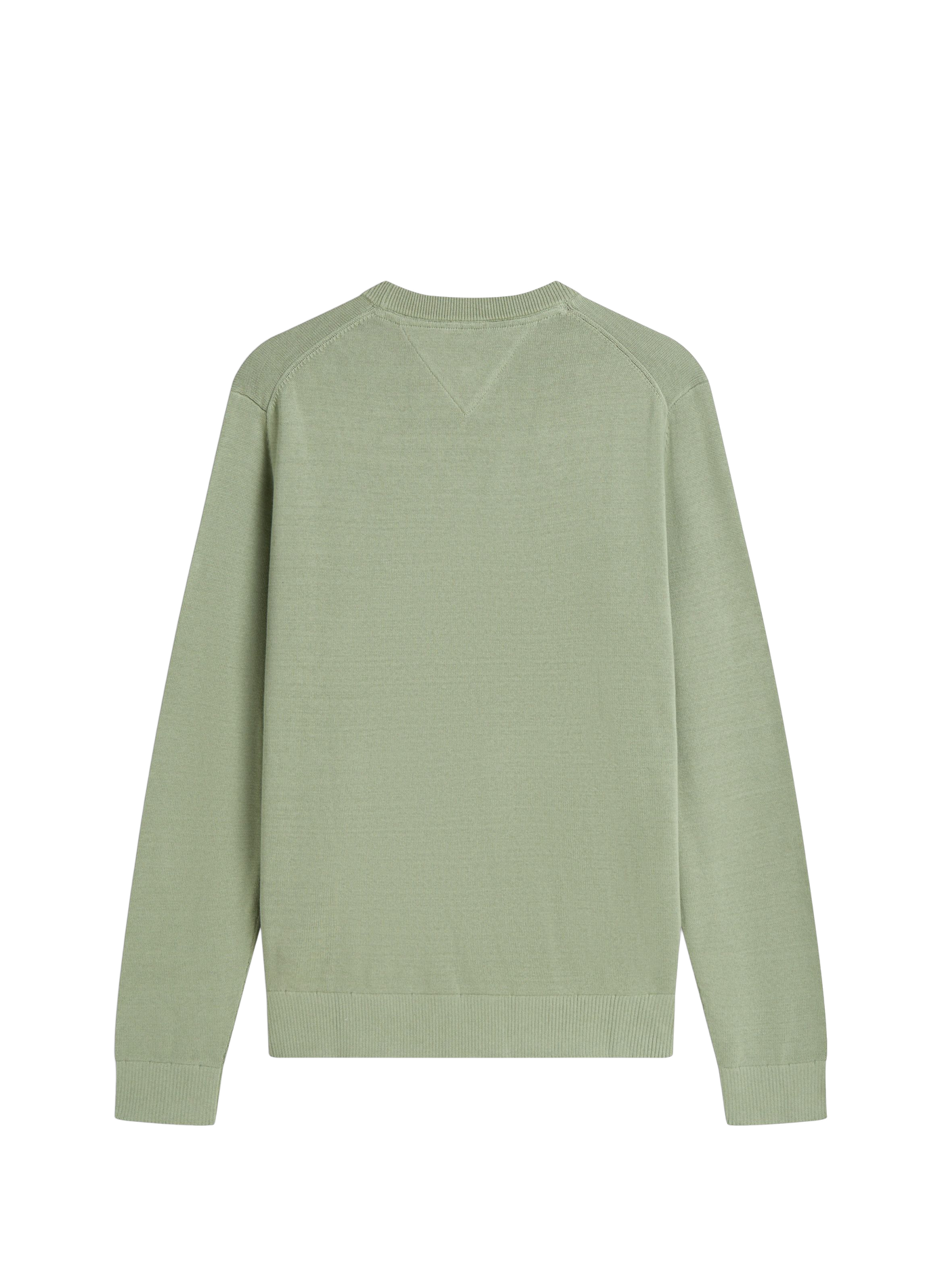 Pull à col rond à logo brodé en coton TOMMY HILFIGER Vert