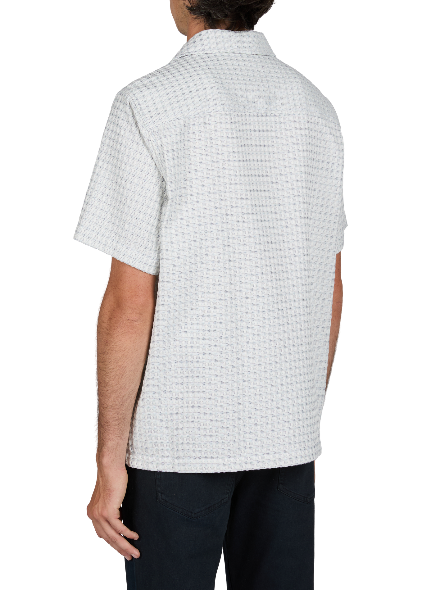 Straight jacquard cotton shirt LES DEUX White