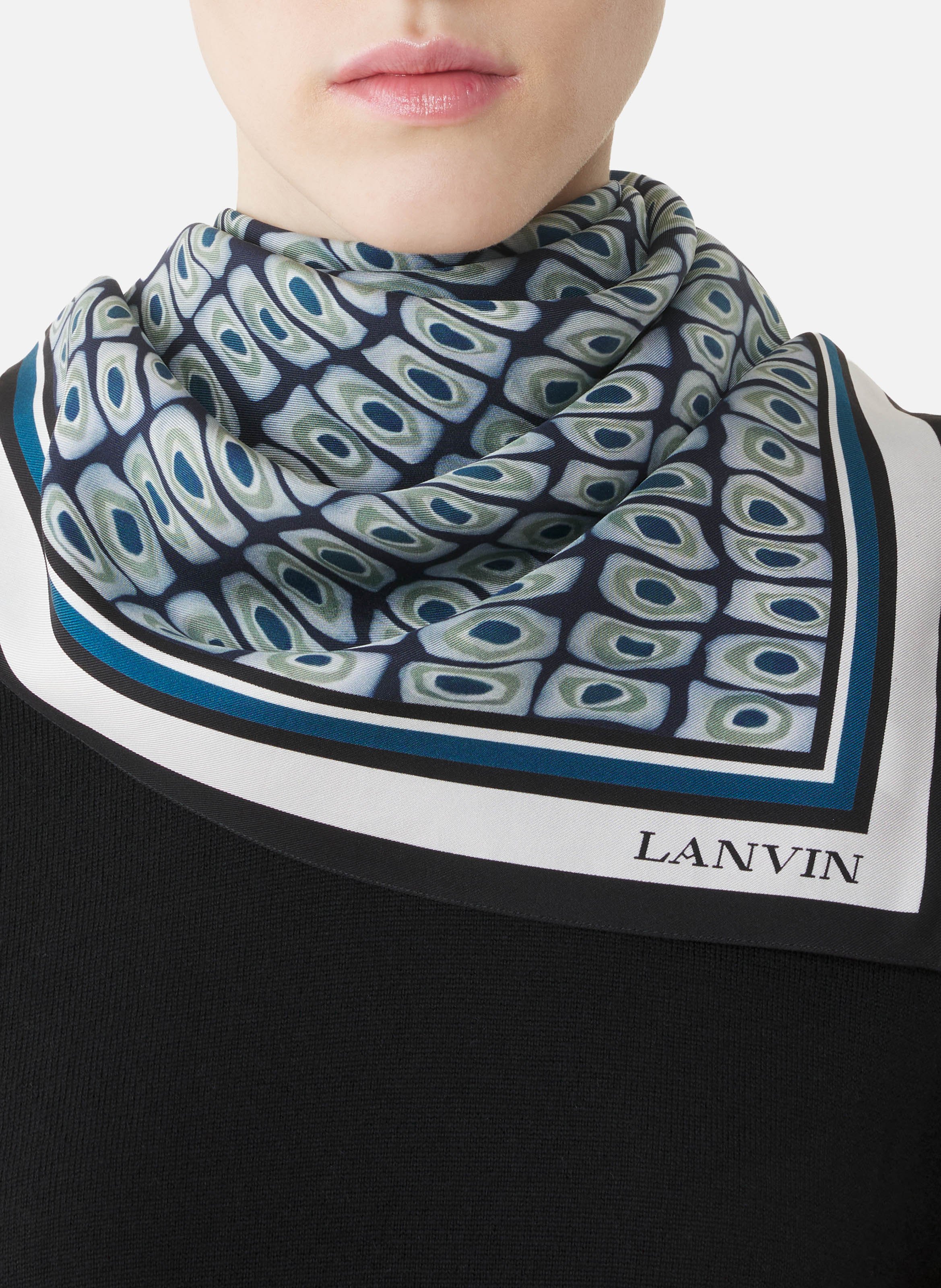 Foulard en soie murano LANVIN Noir