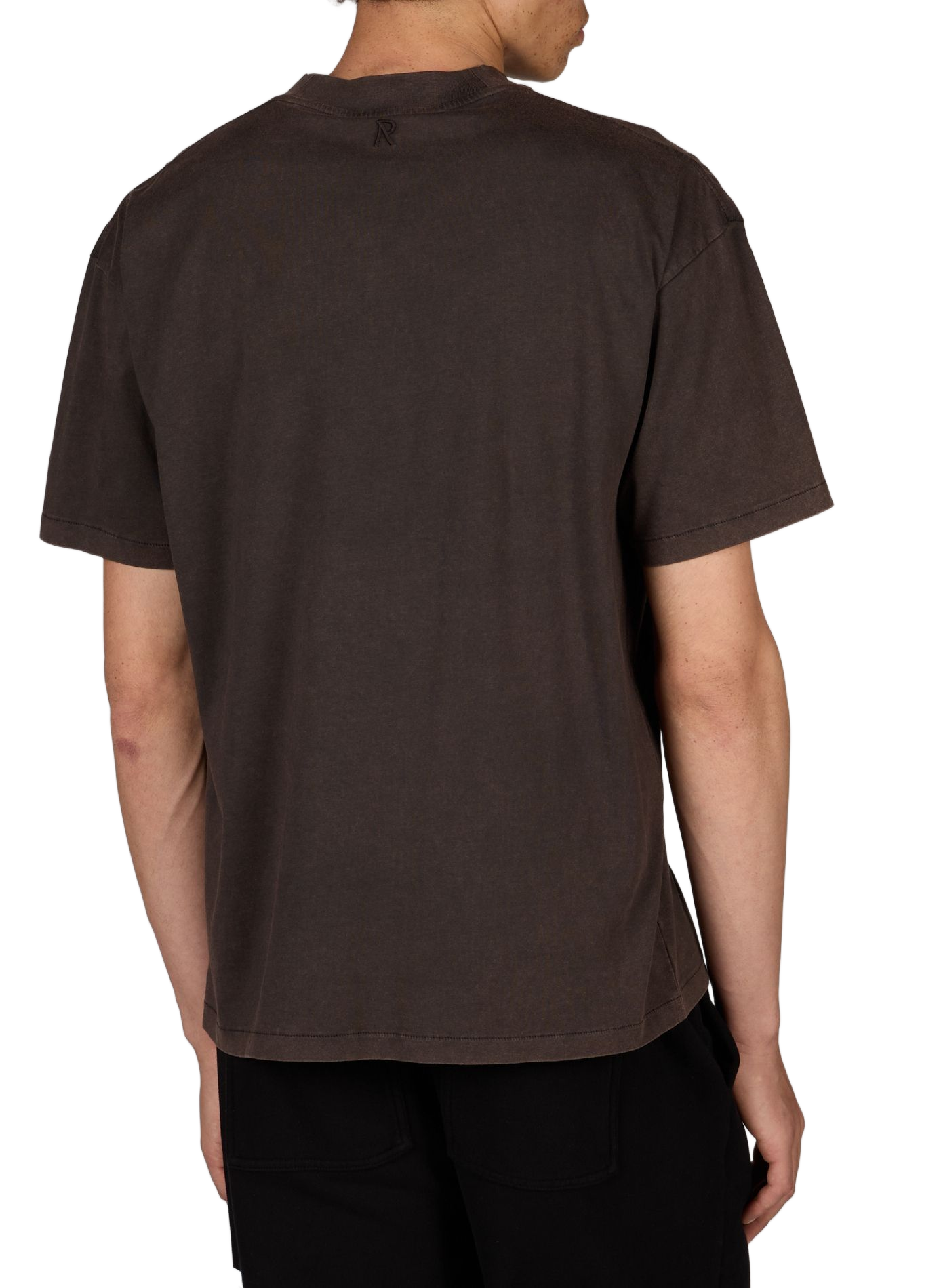 Solid color straight cotton t-shirt REPRESENT Brown