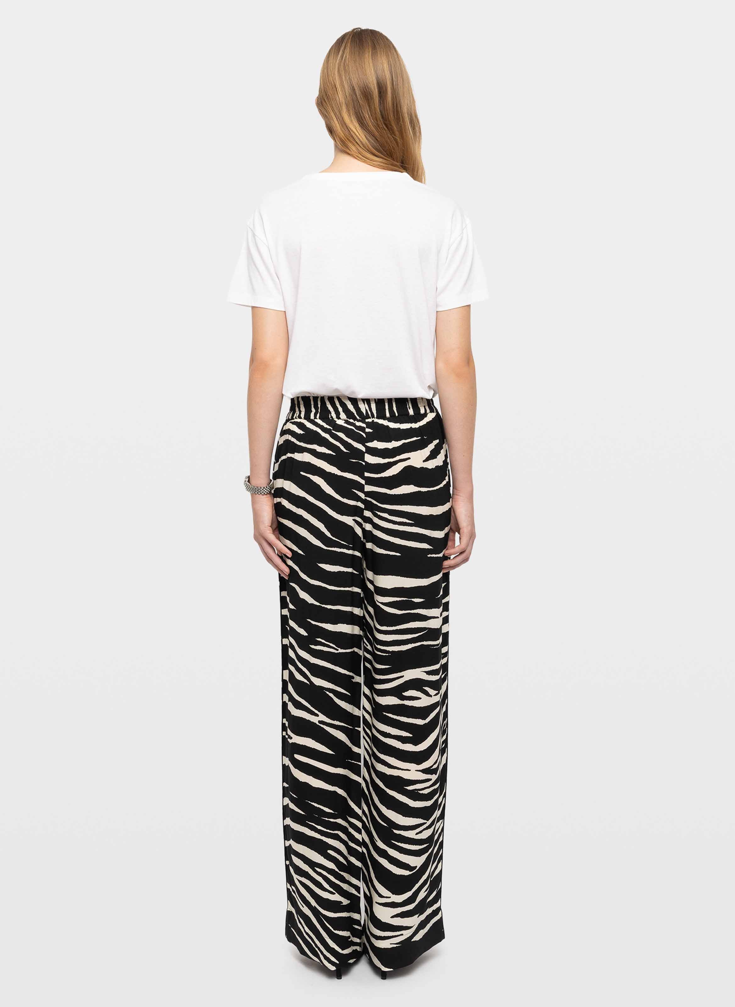 Pantalon large zébré pin ZADIG&VOLTAIRE Noir