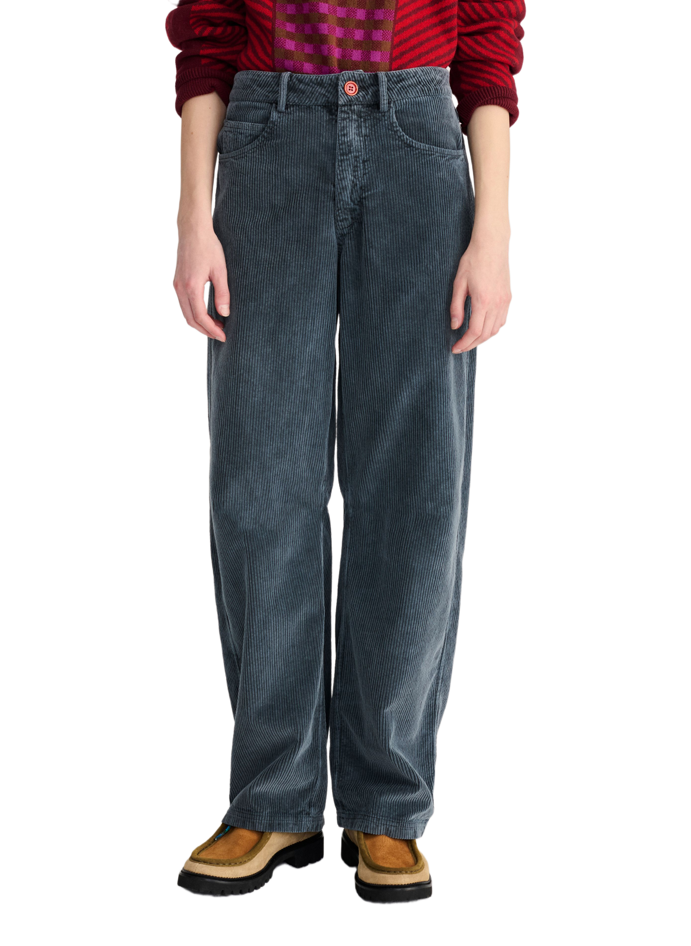 Pantalon droit en velours côtelé BOBO CHOSES Grey