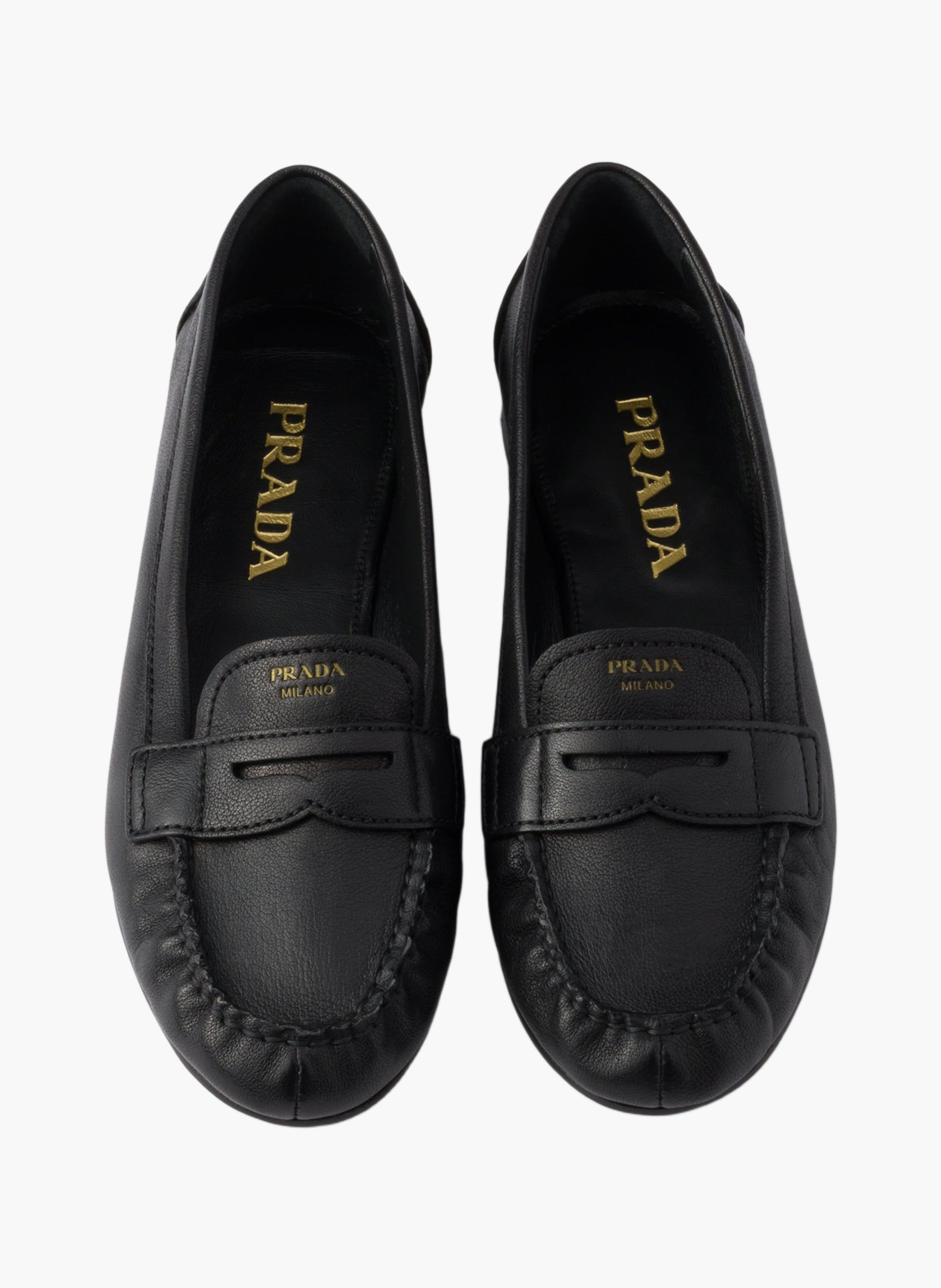 Mocassins en cuir PRADA Noir