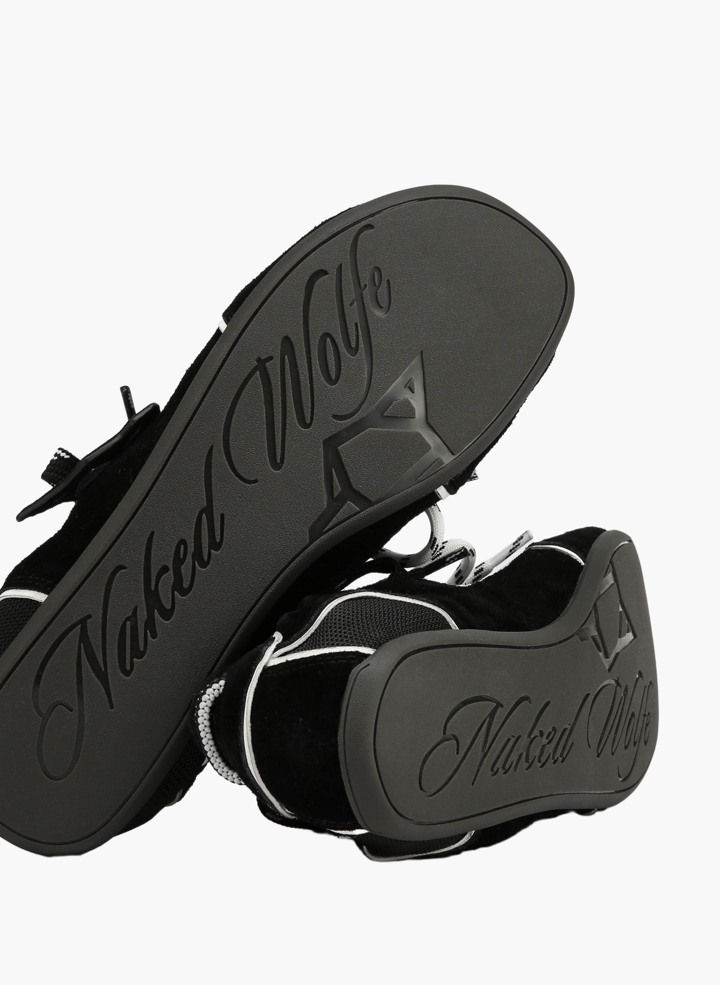 Soul-sneakers van suède met harig effect NAKED WOLFE Zwart
