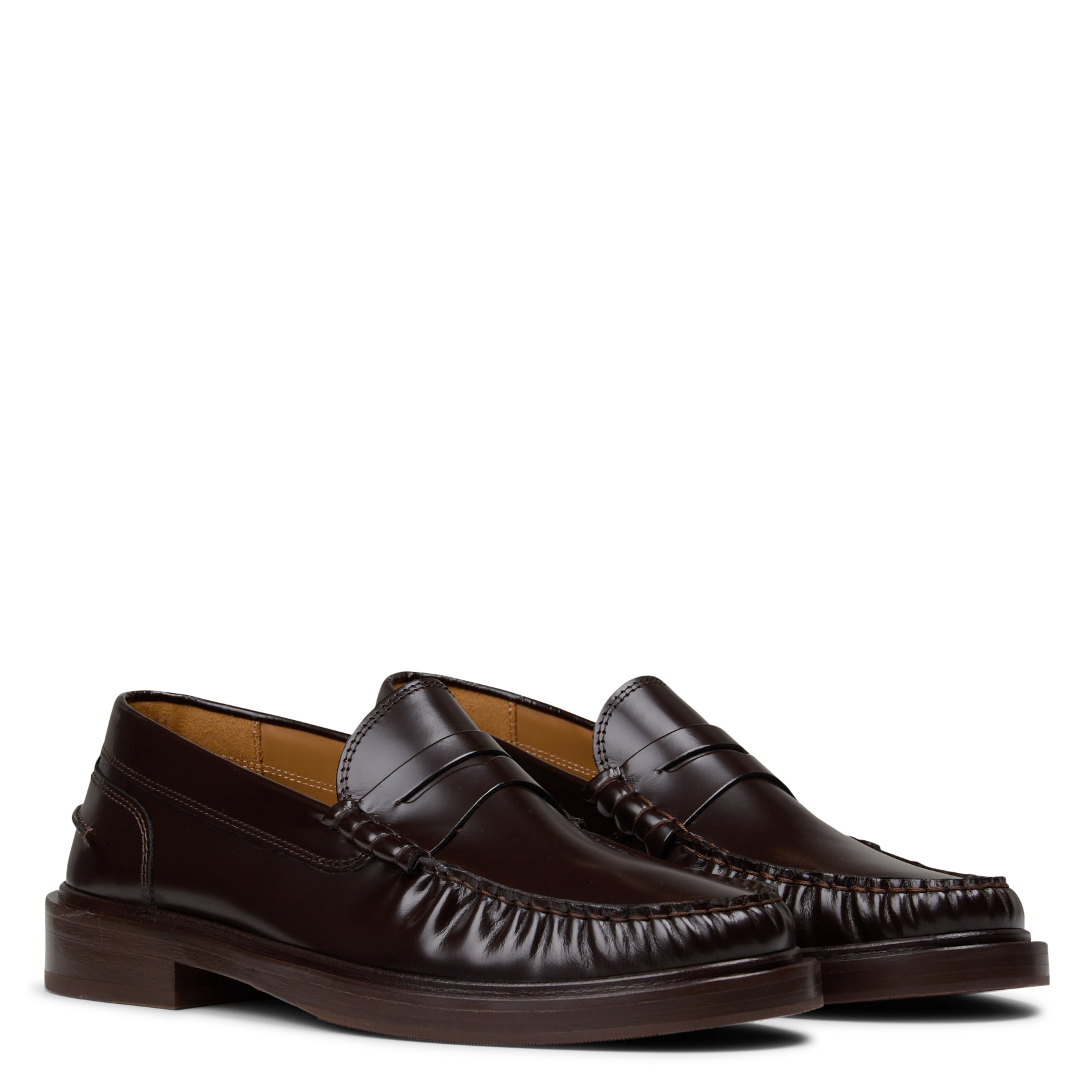 Mocassins plissées en cuir allen BOBBIES Marron