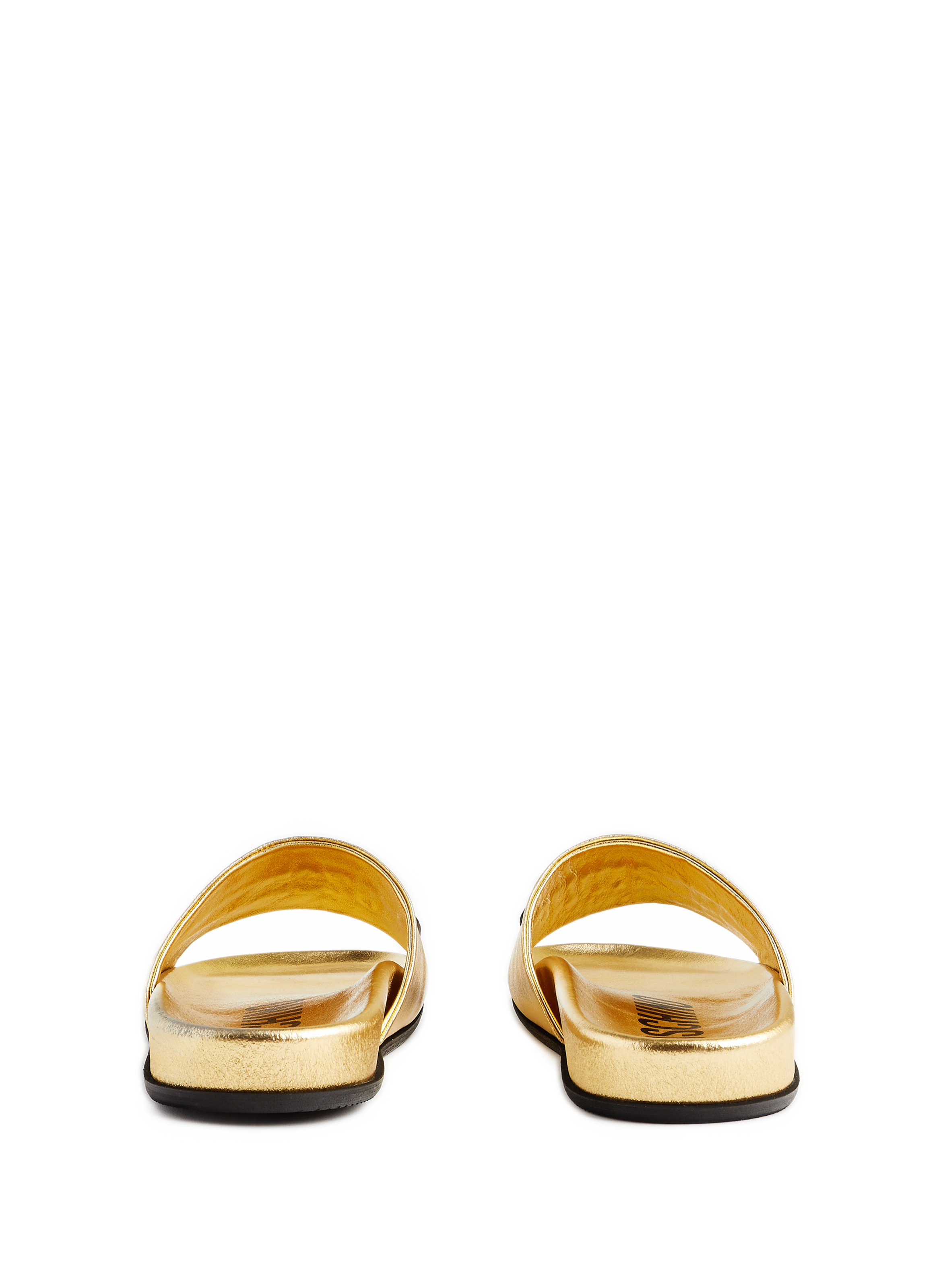 Sliders with logo MOSCHINO Silver