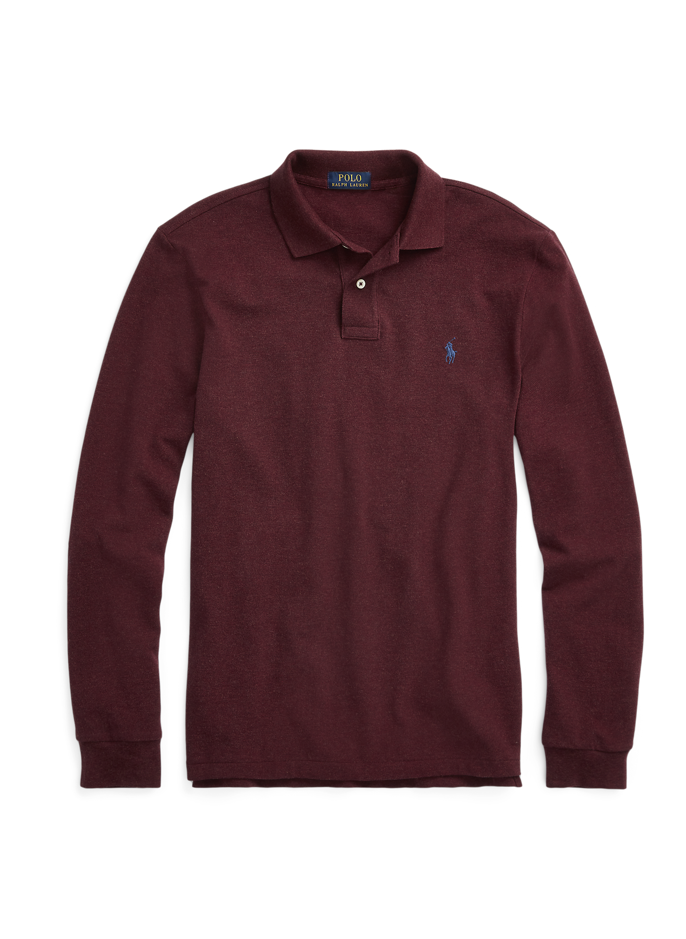 Polo manches longues en coton