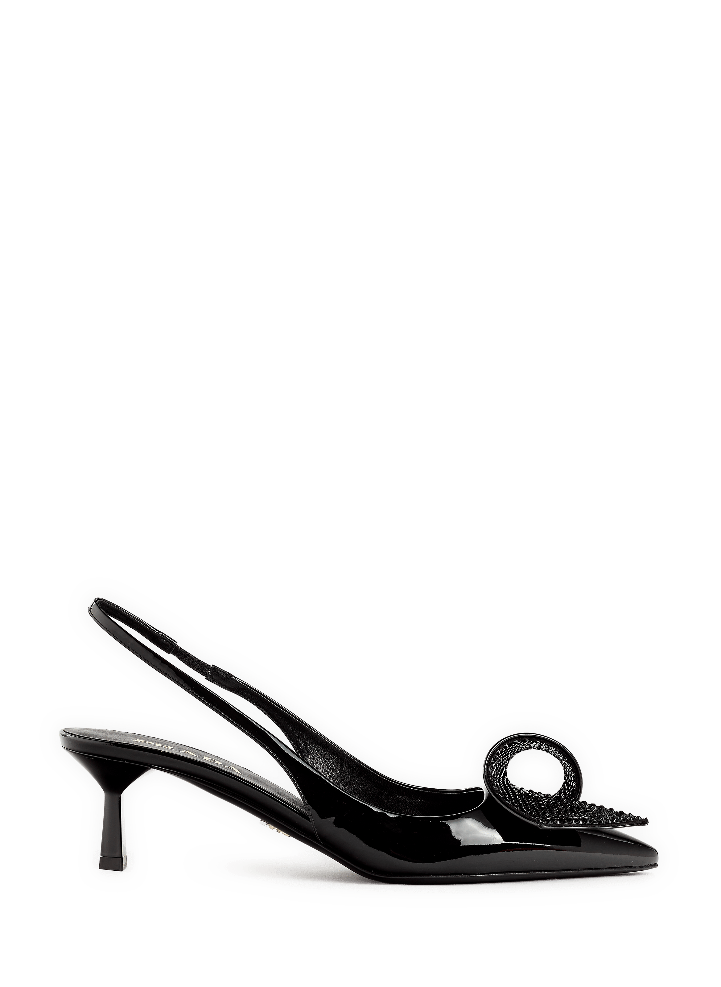 Patent leather heels PRADA Black