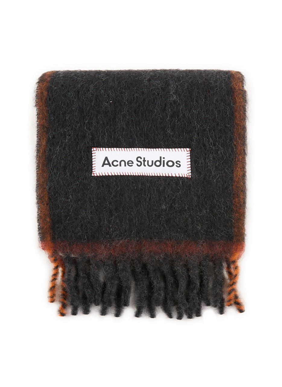 ACNE STUDIOS Wool and mohair scarf Black