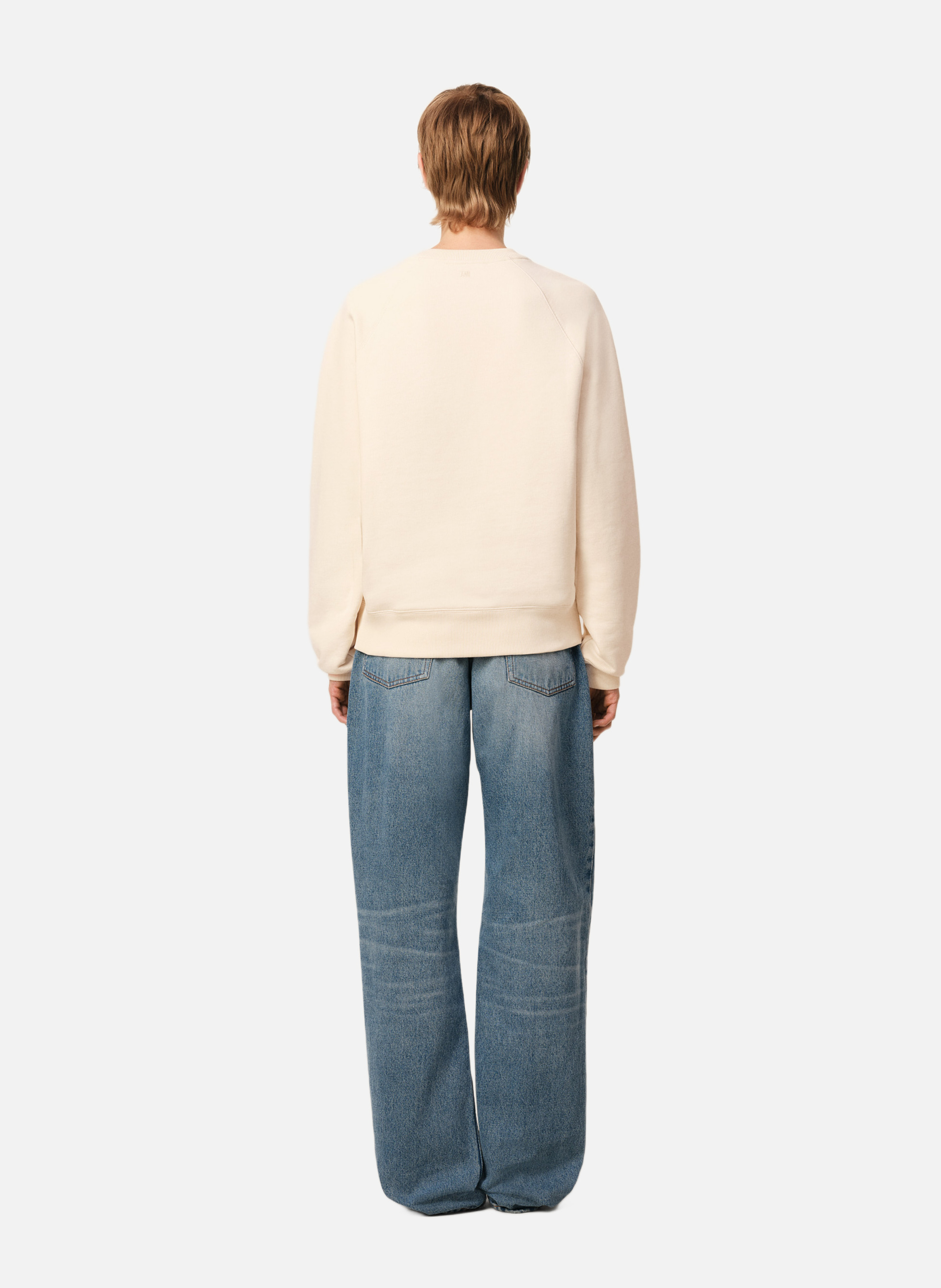 Sweatshirt patch ami de coeur unisexe AMI PARIS Blanc