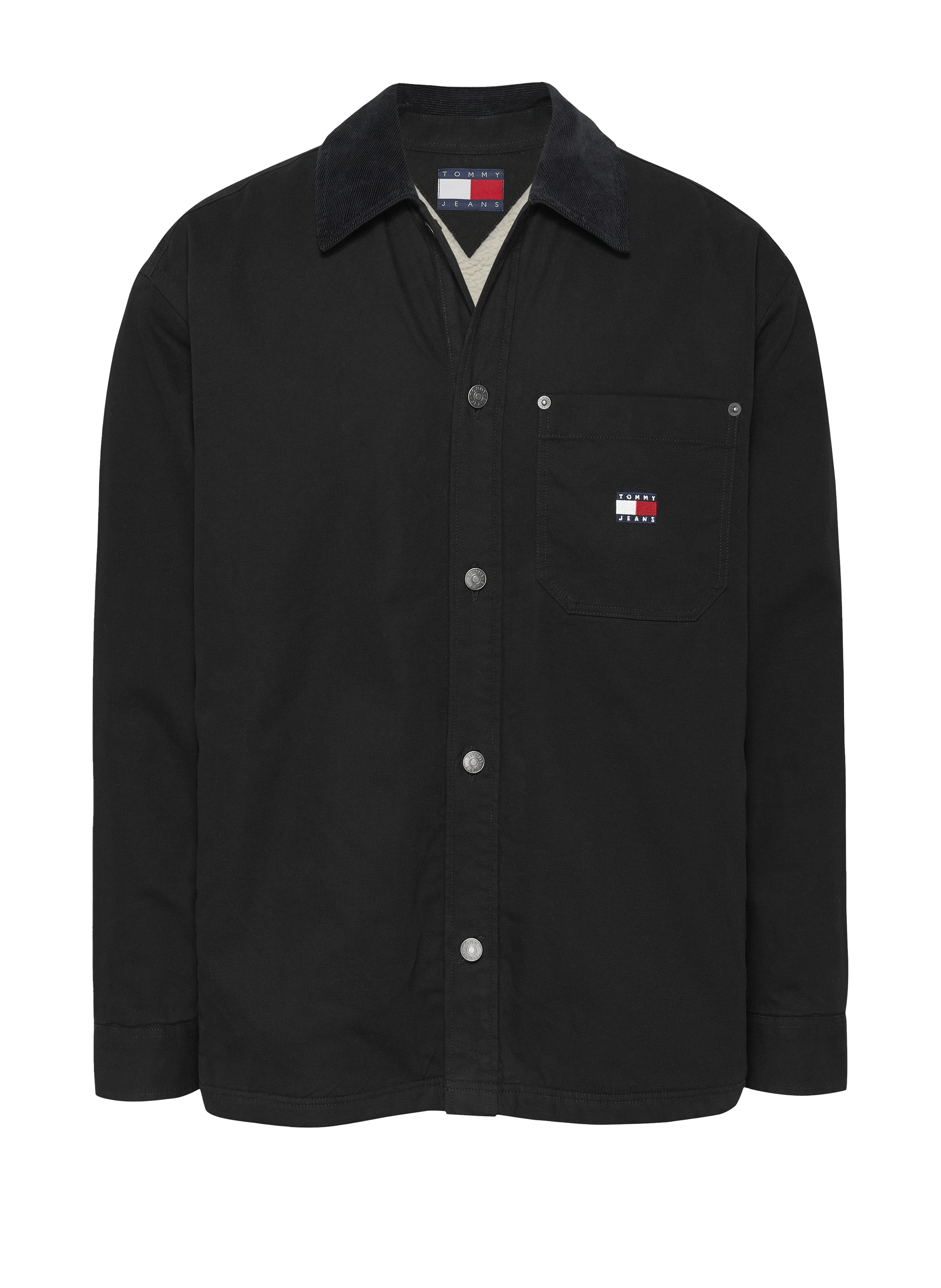 Sherpa-lined overshirt TOMMY HILFIGER Black