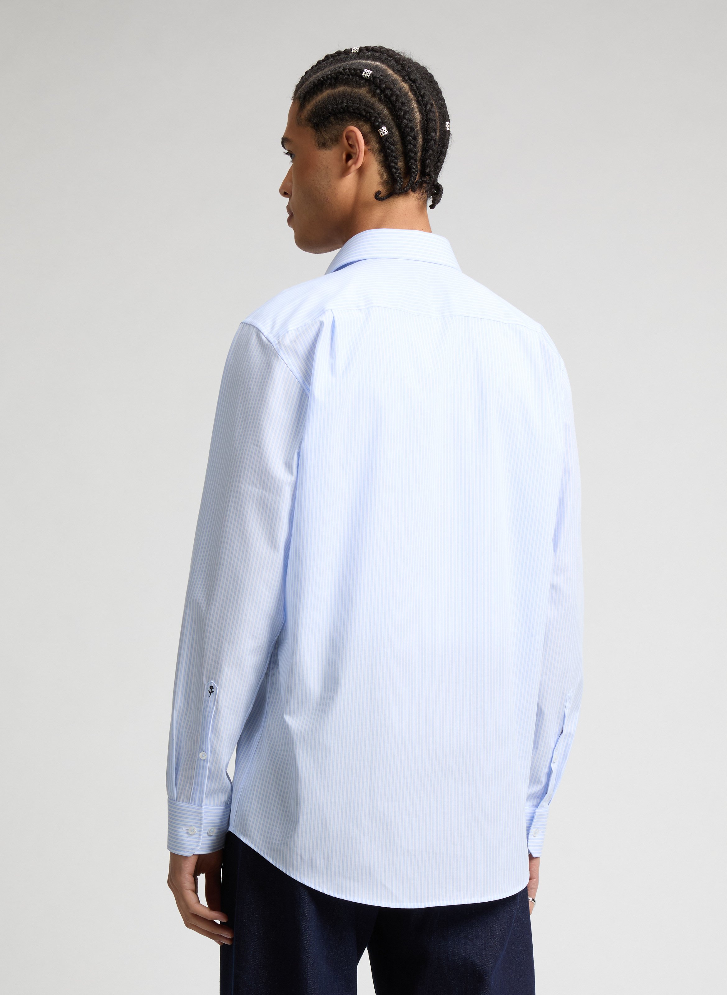Chemise rayée droite SEIDENSTICKER Bleu