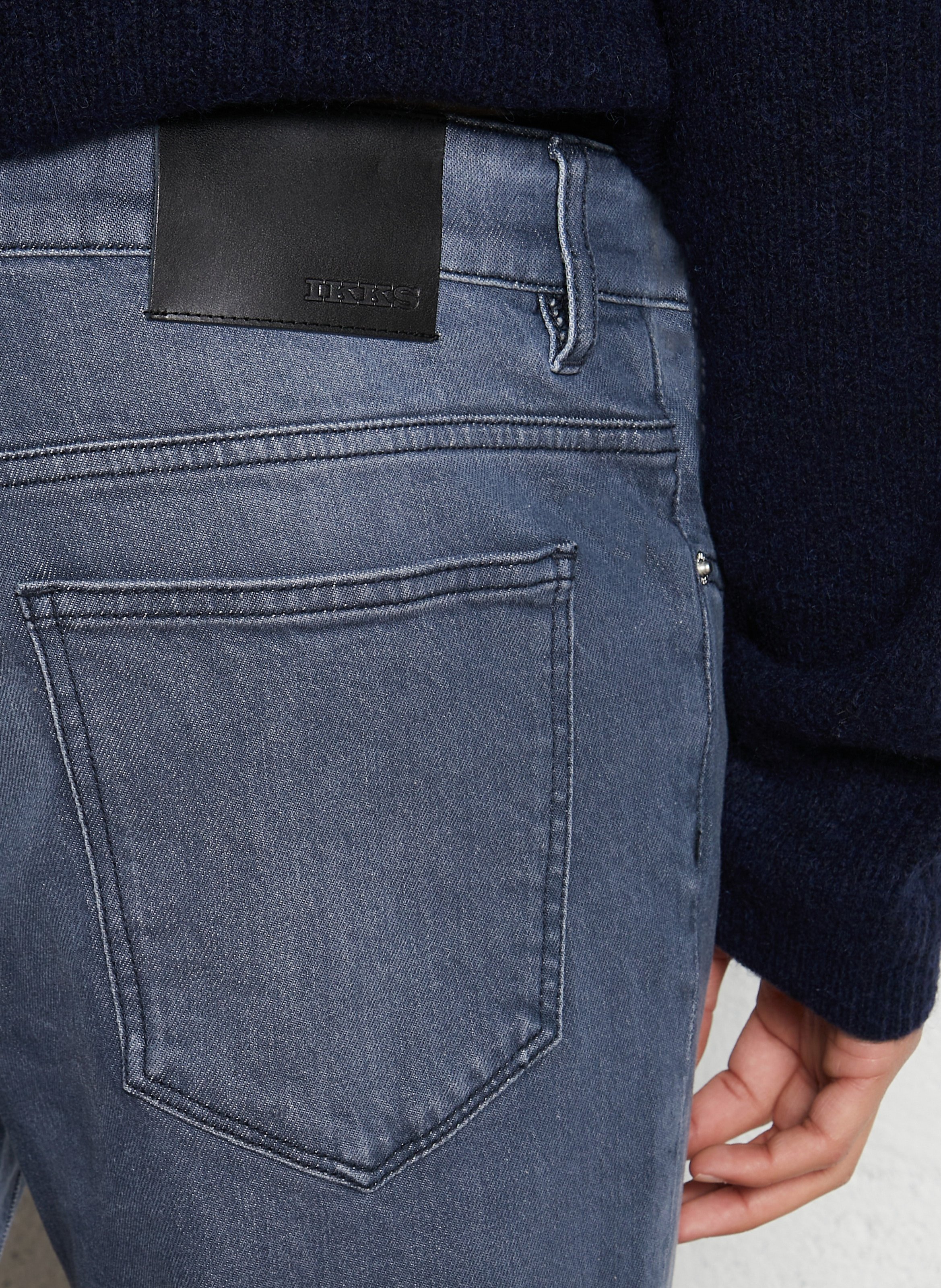 Jean slim délavé 5 poches bruce IKKS Bleu