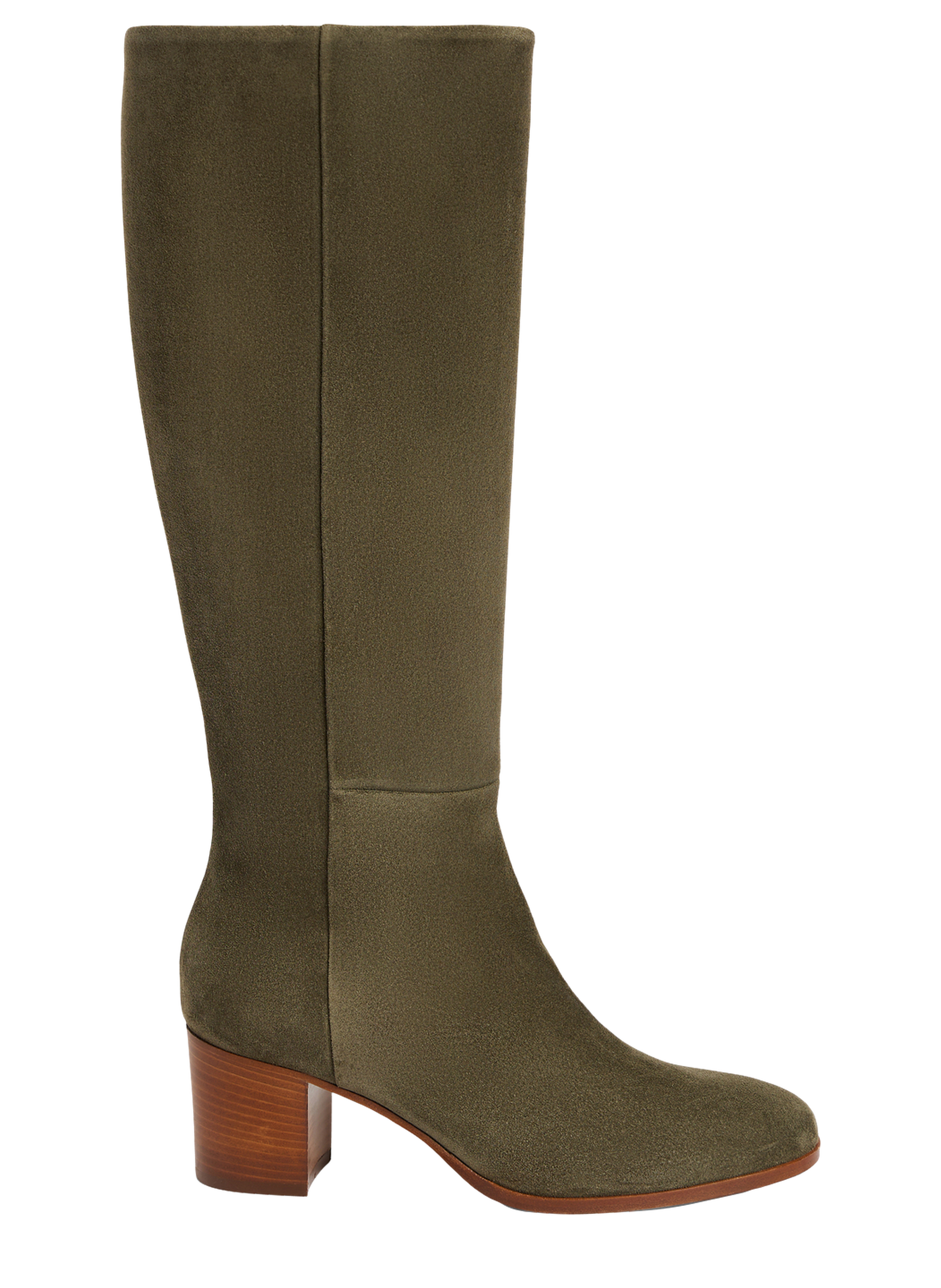 GERARD DAREL Bottes à talon en cuir velours - lizzie Kaki