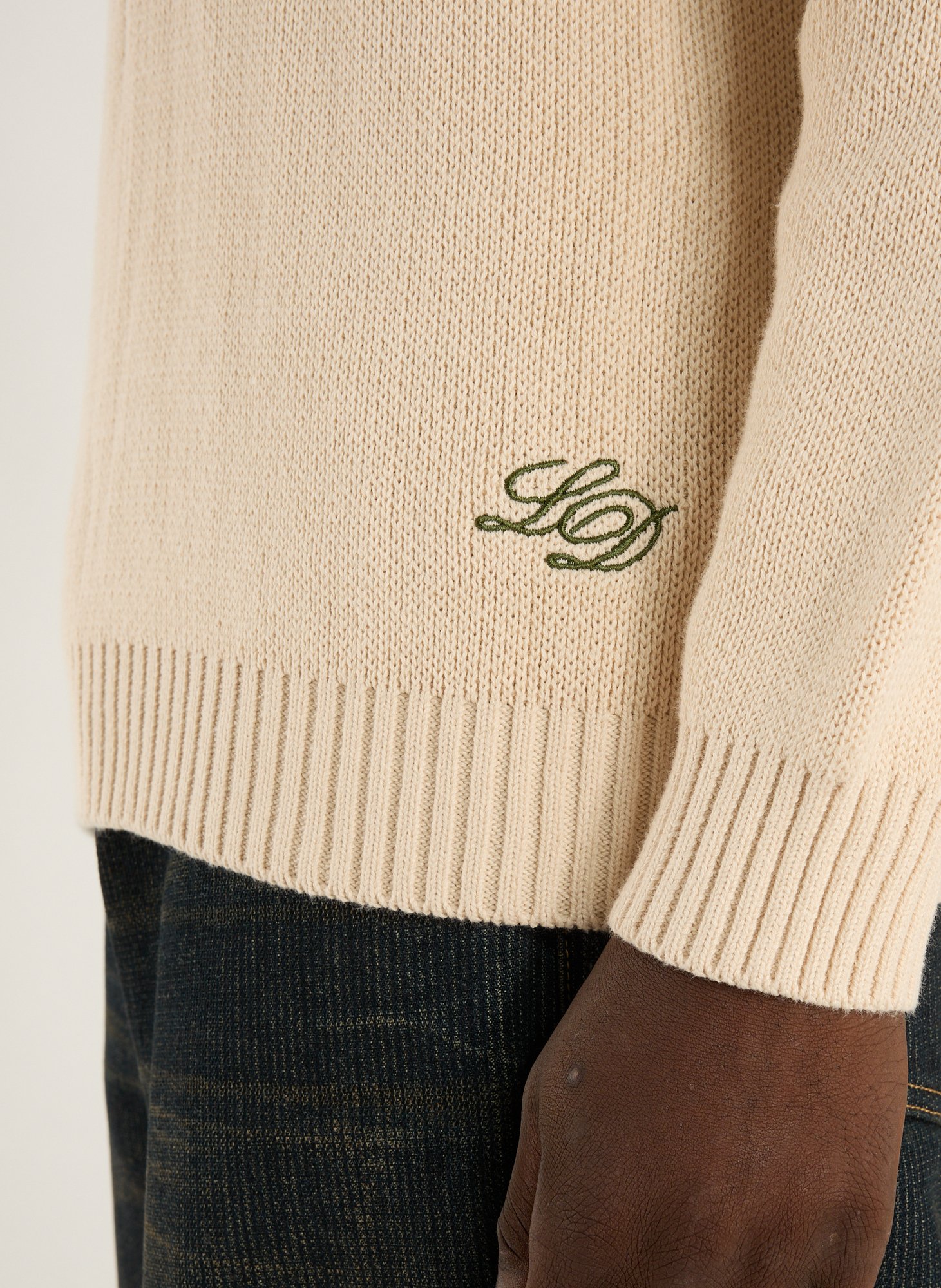 Cotton round neck Sweatshirt LES DEUX White