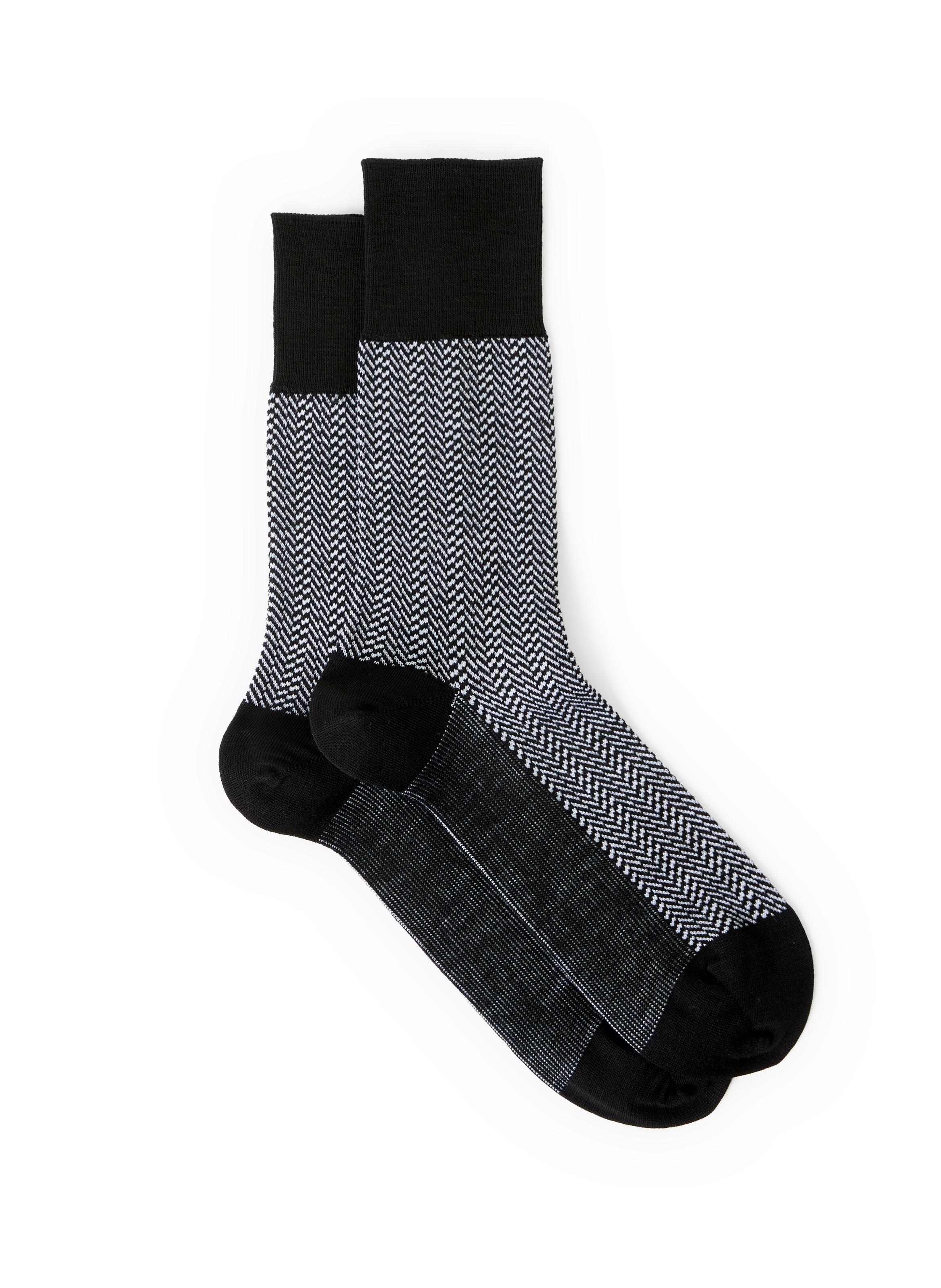 FALKE Chaussettes mi-hautes en laine vierge et coton mélangés Noir