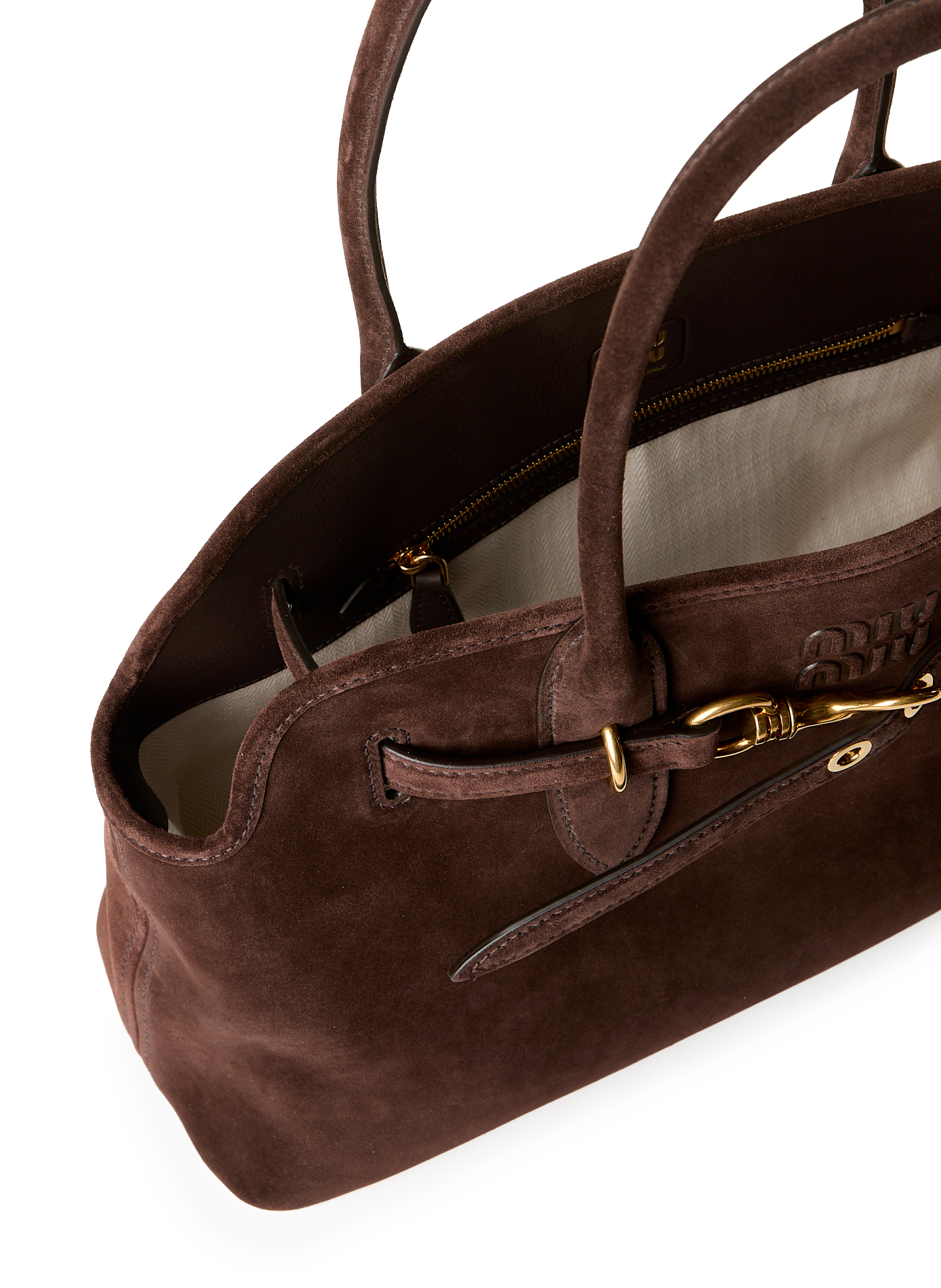 Sac cabas Aventure en cuir suédé MIU MIU Multicolore