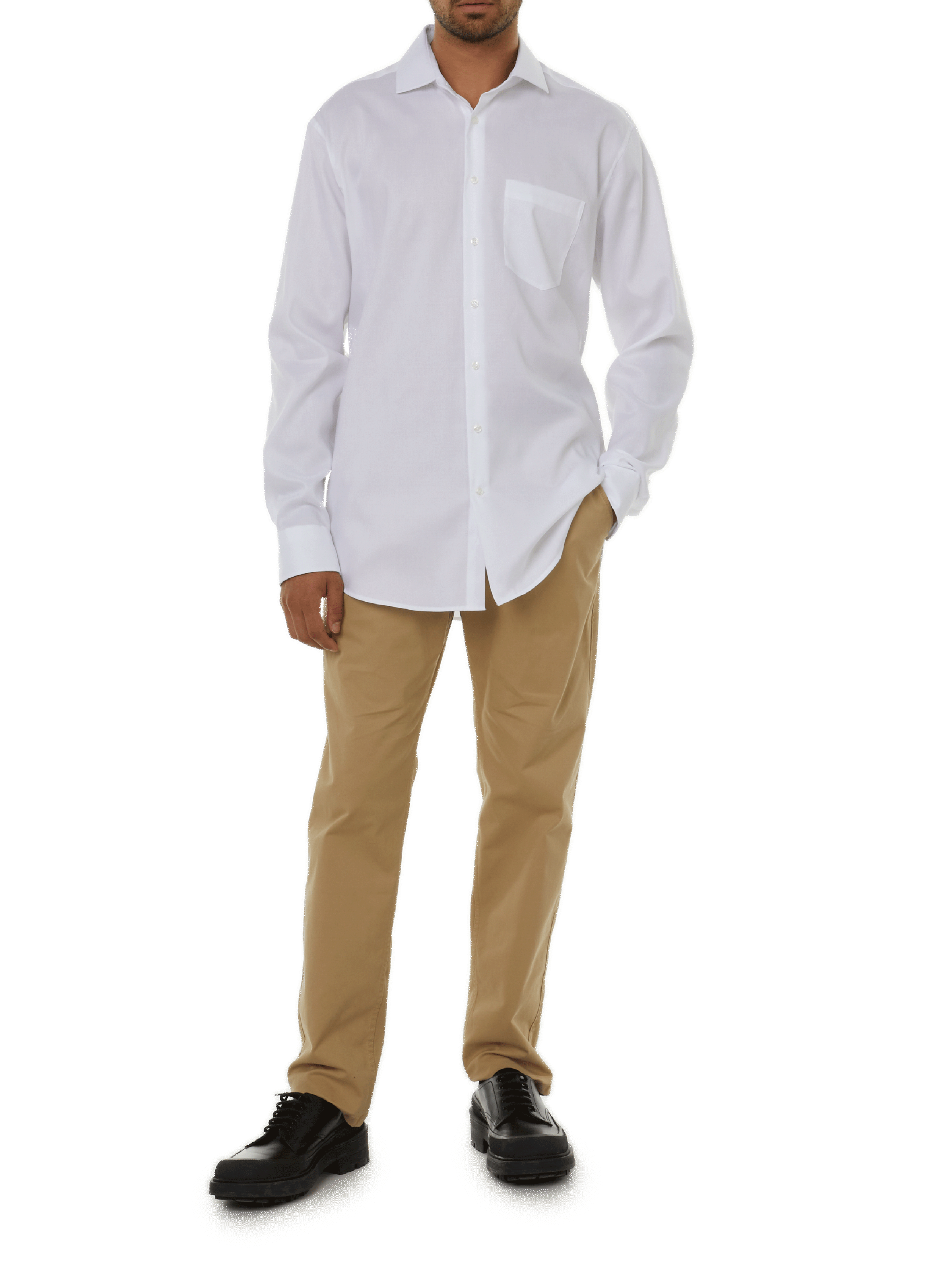 Straight cotton shirt SEIDENSTICKER White