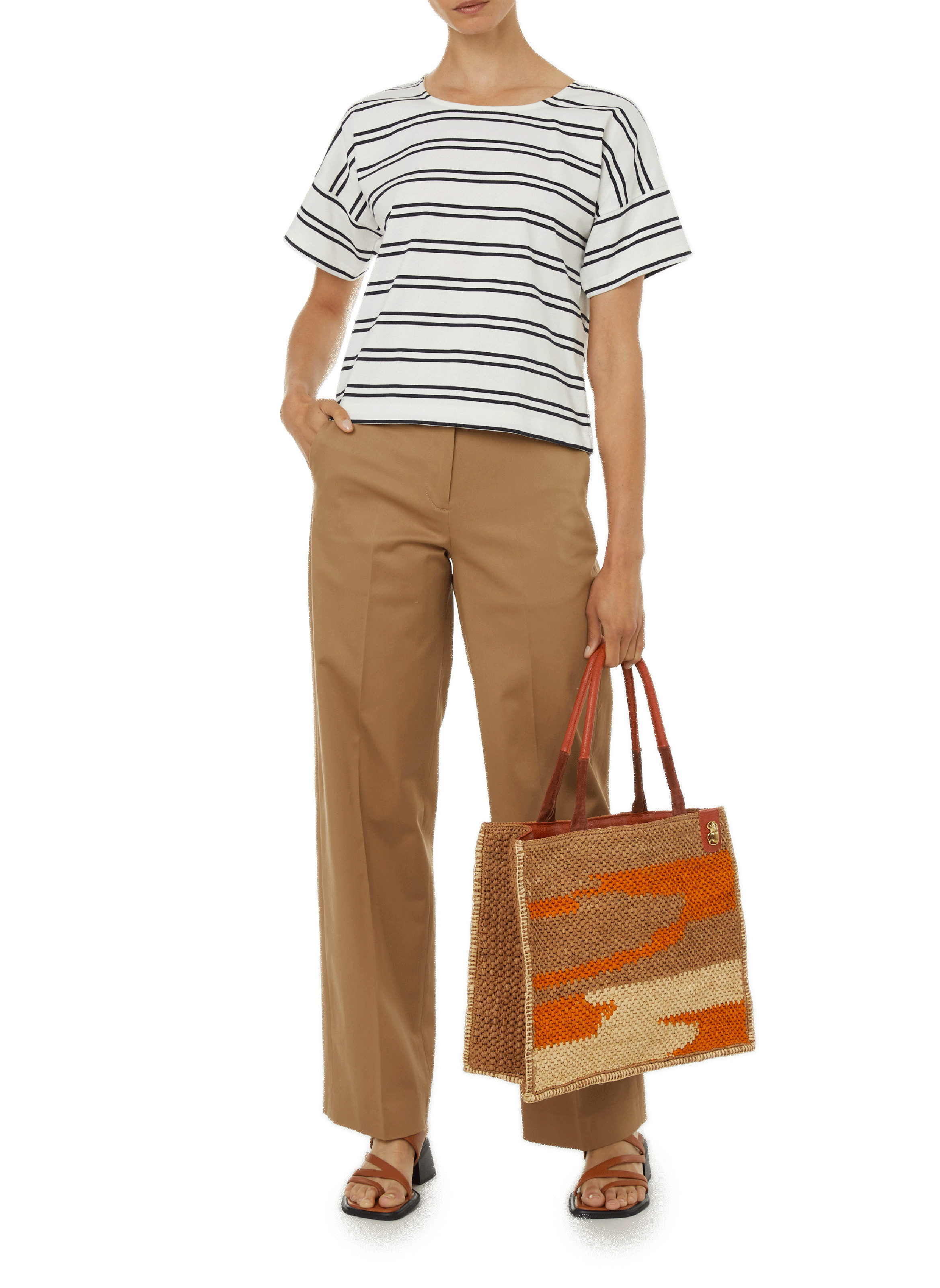 Wool and cotton trousers SAISON 1865 Brown