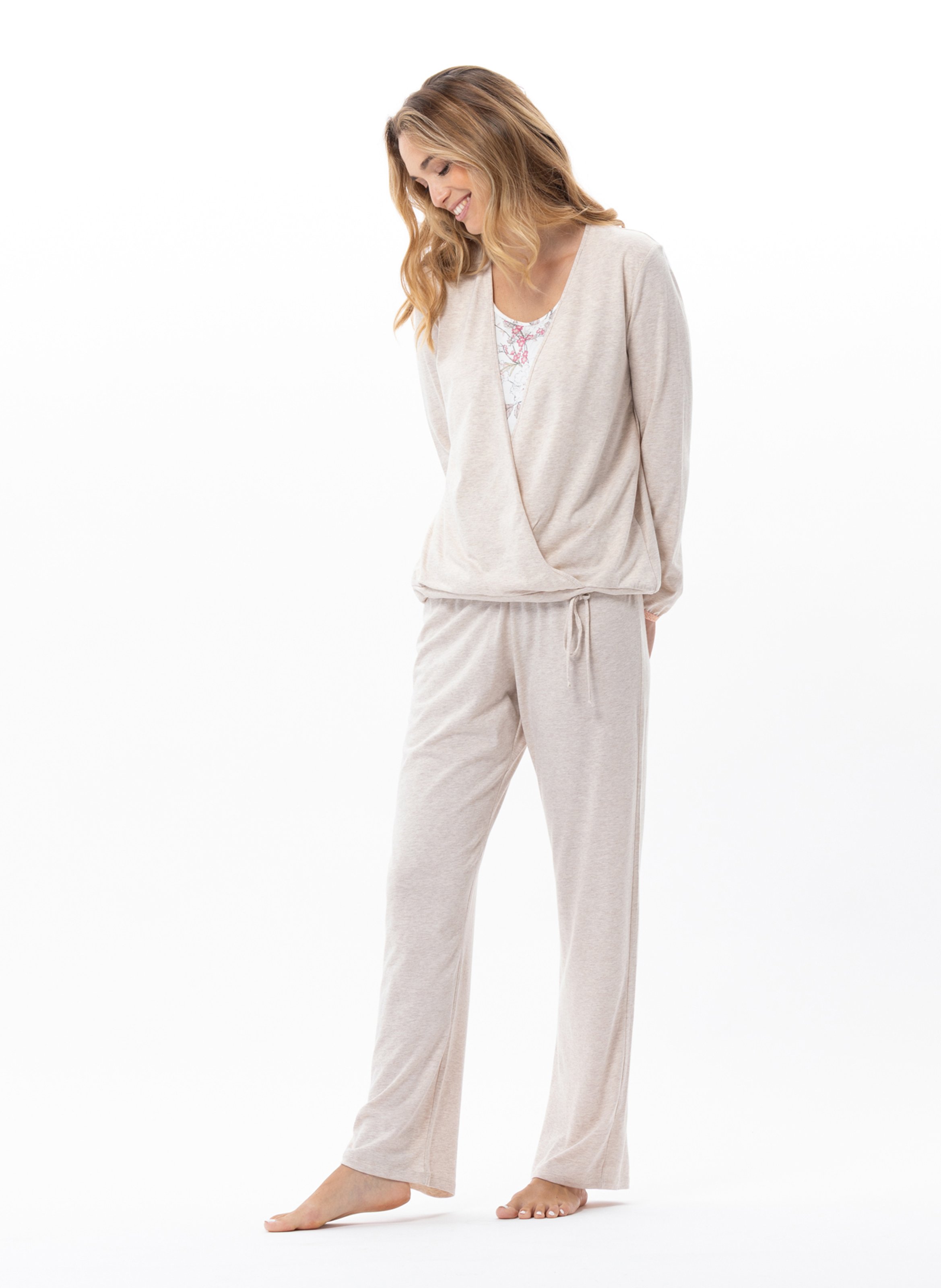 Pyjama en coton modal kelly 112 LE CHAT Beige