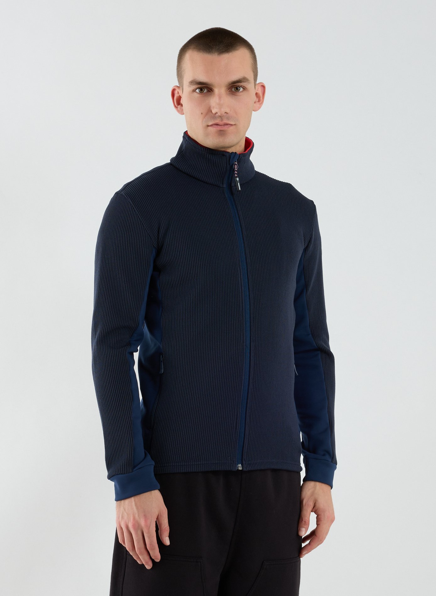 Zip-up sweater with high collar ROSSIGNOL Blue