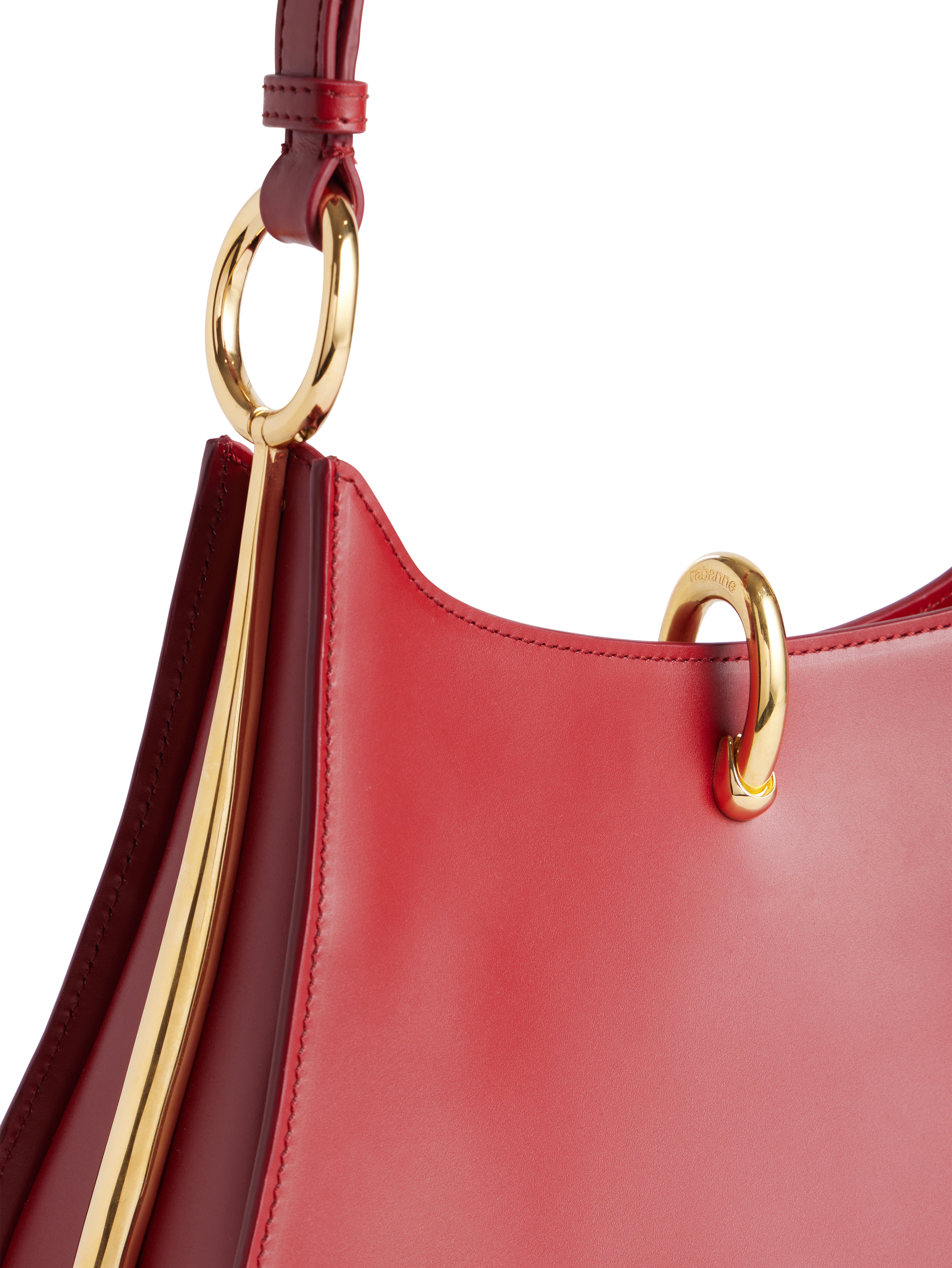 Sac ring en cuir RABANNE Rouge