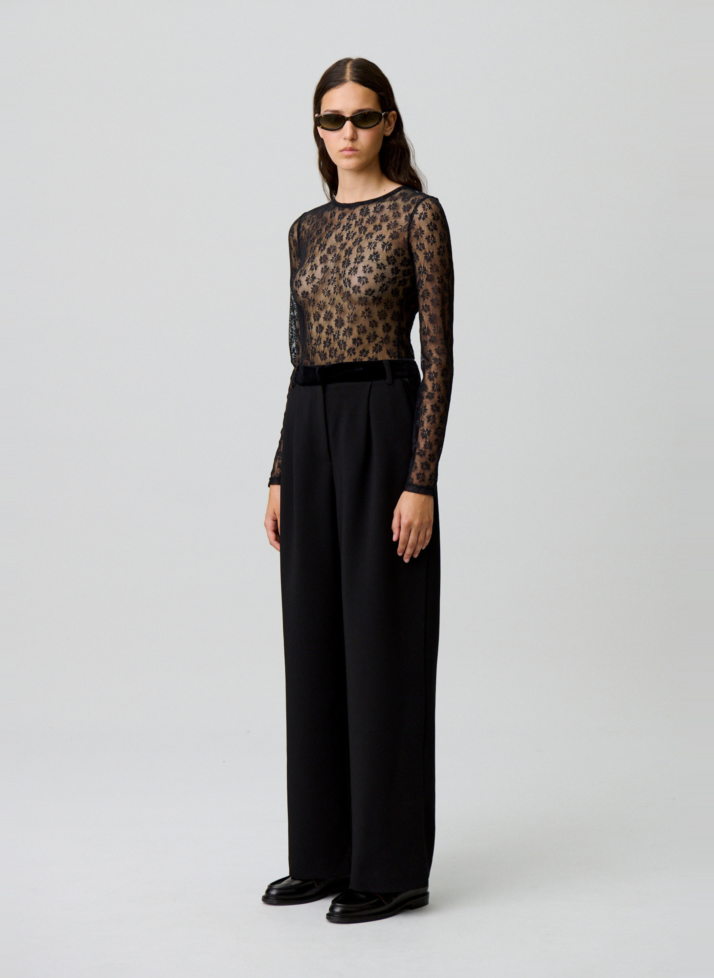 Pantalon à pinces taille haute piera CLAUDIE PIERLOT Noir