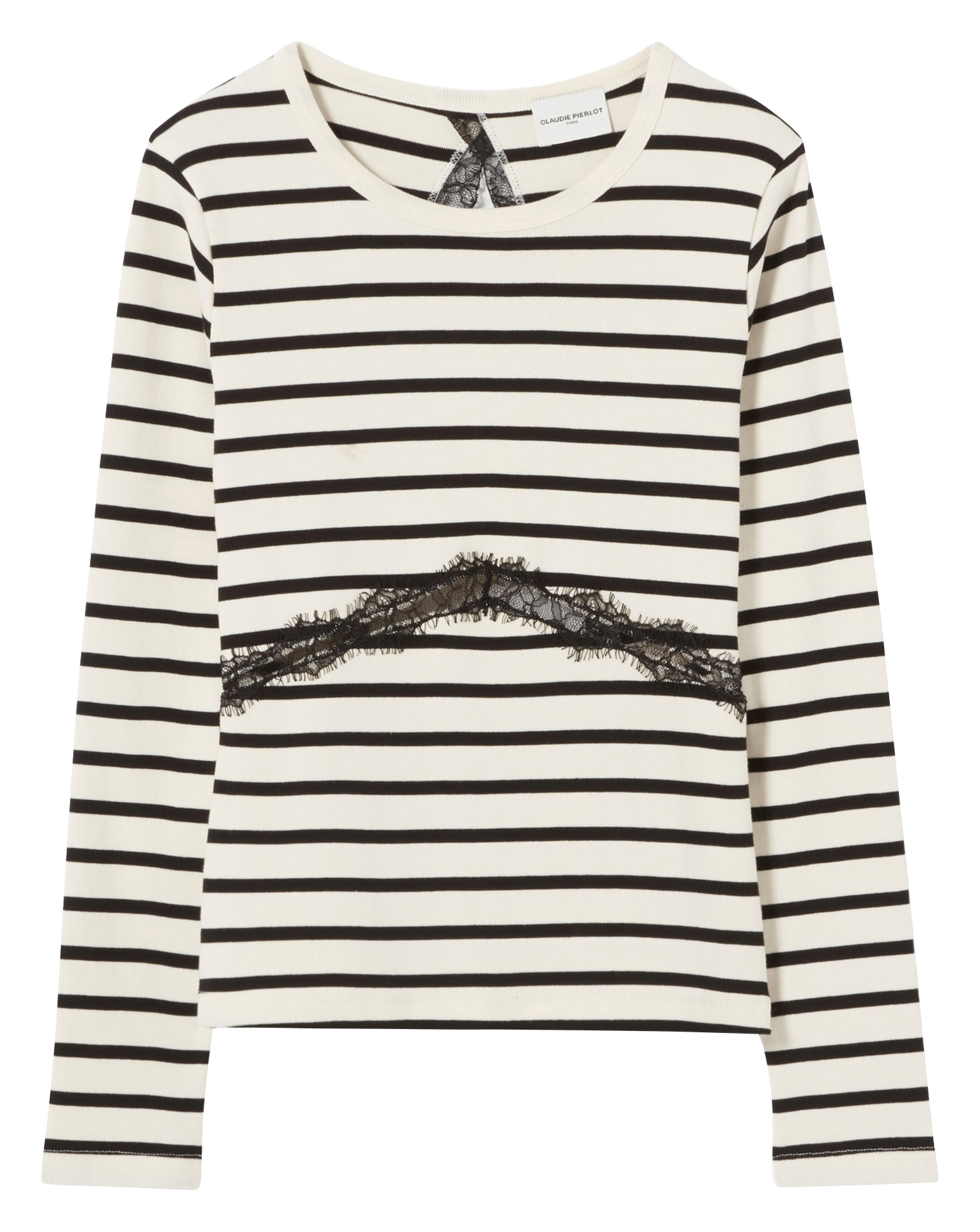 Tee-shirt col rond en coton CLAUDIE PIERLOT Multicolore