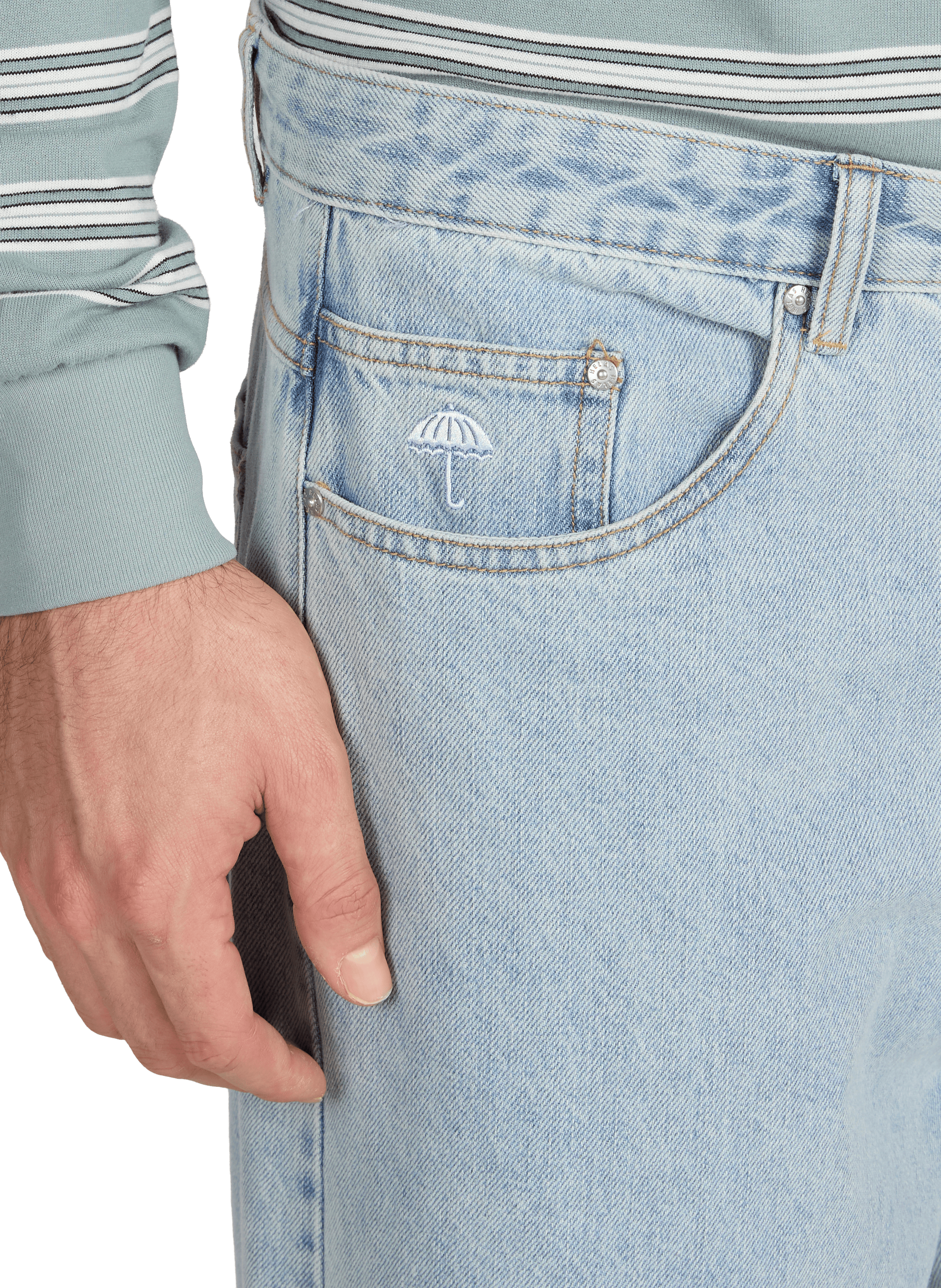 Jeans Dieu grec en coton  HELAS CAPS Bleu