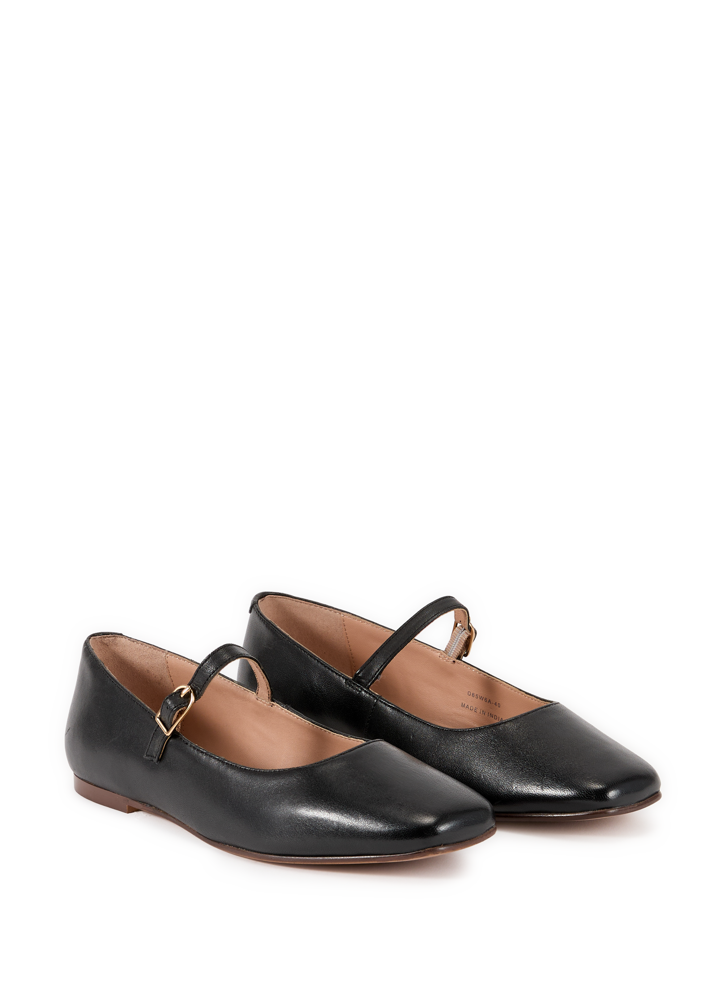 Leather strap ballet flats GEOX Black