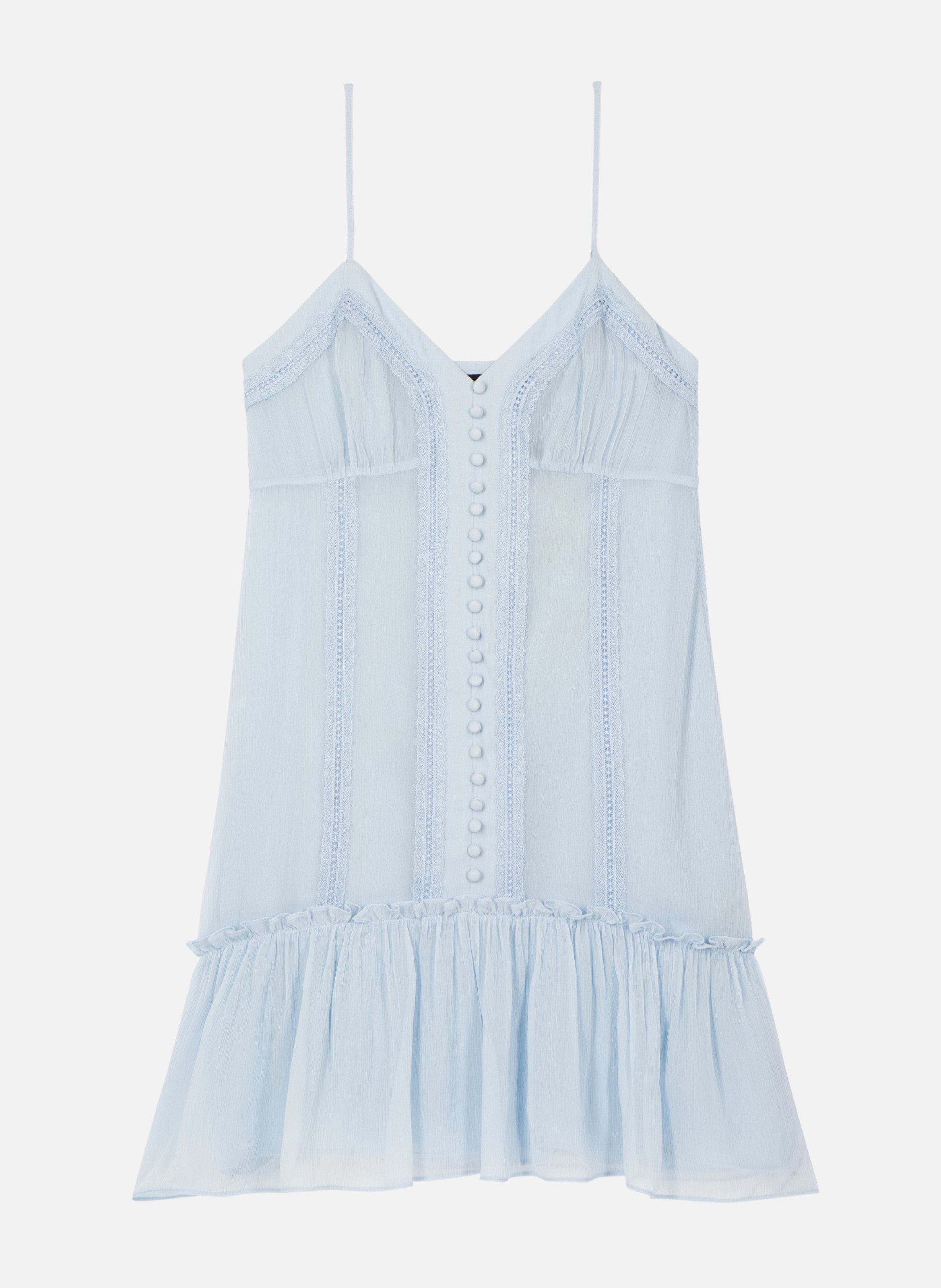 Robe courte détails dentelle THE KOOPLES Bleu