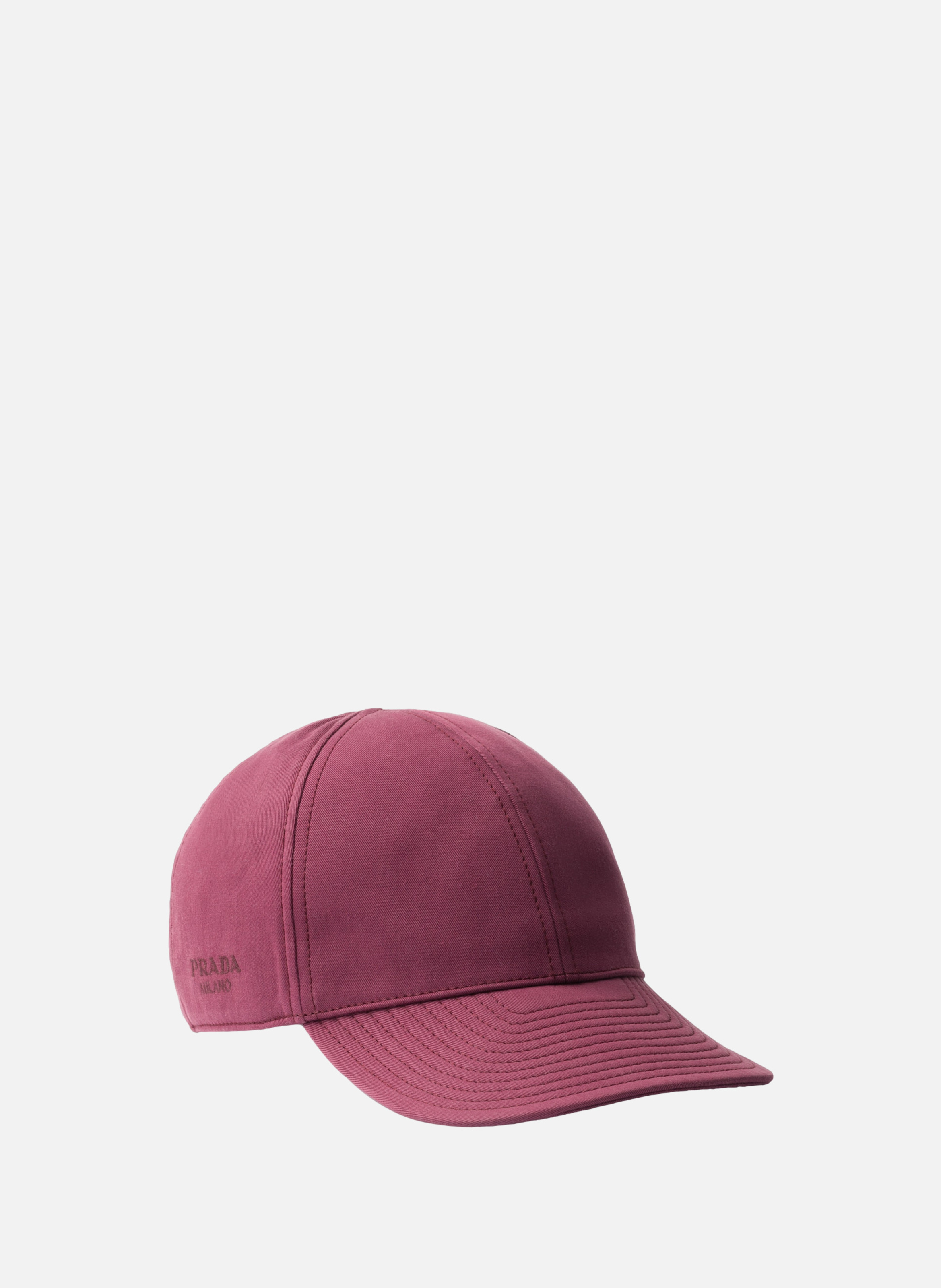 Casquette de baseball en coton PRADA Rouge