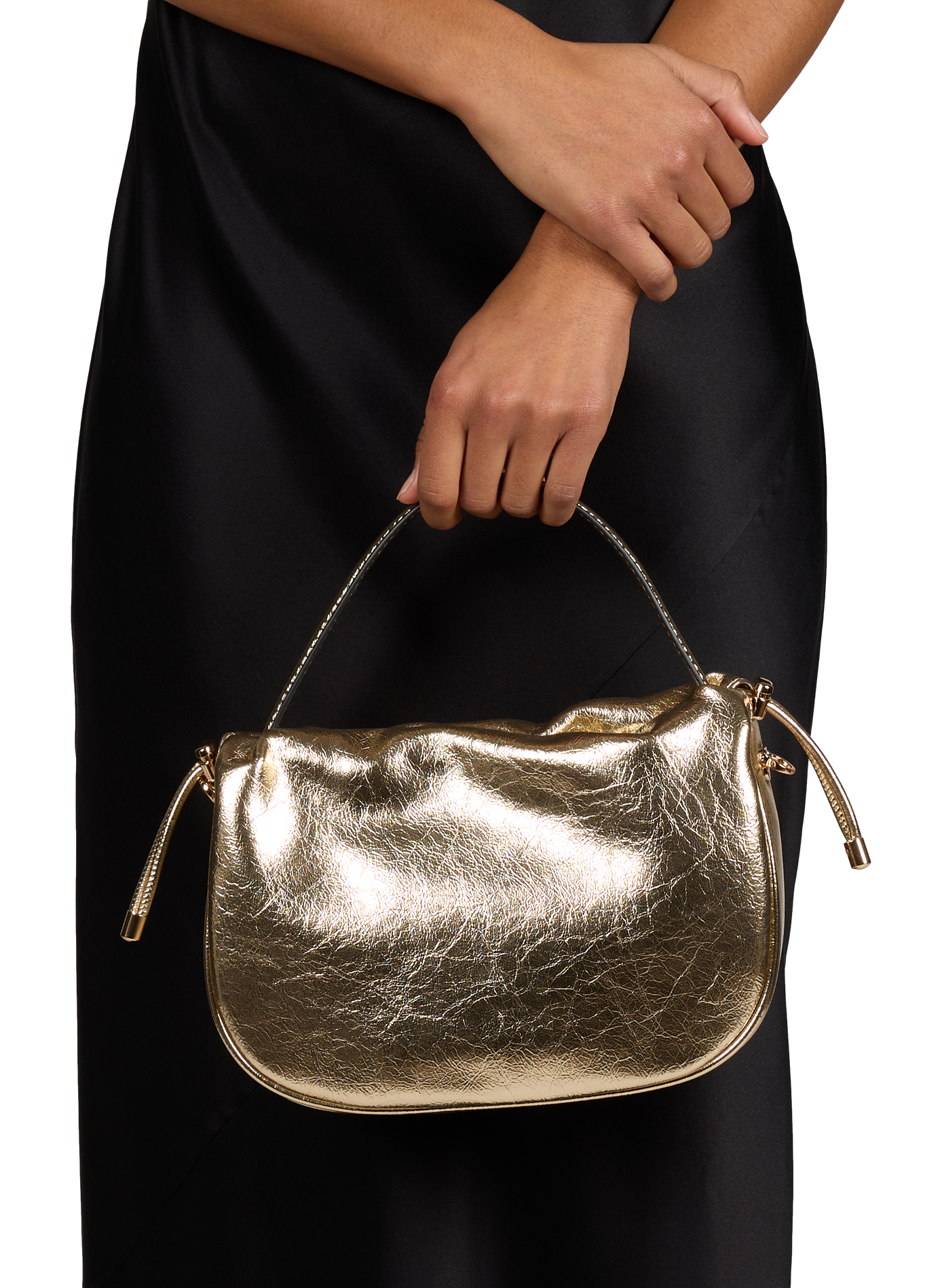 Petit sac à main uni  AU PRINTEMPS PARIS Doré