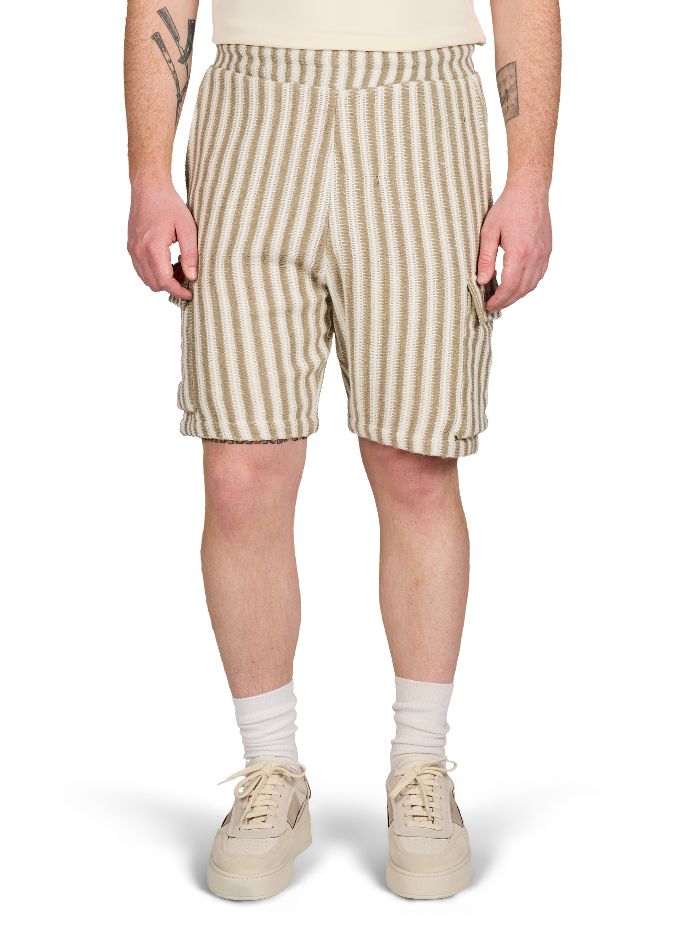 Short maille à rayures en coton ONLY THE BLIND Multicolore