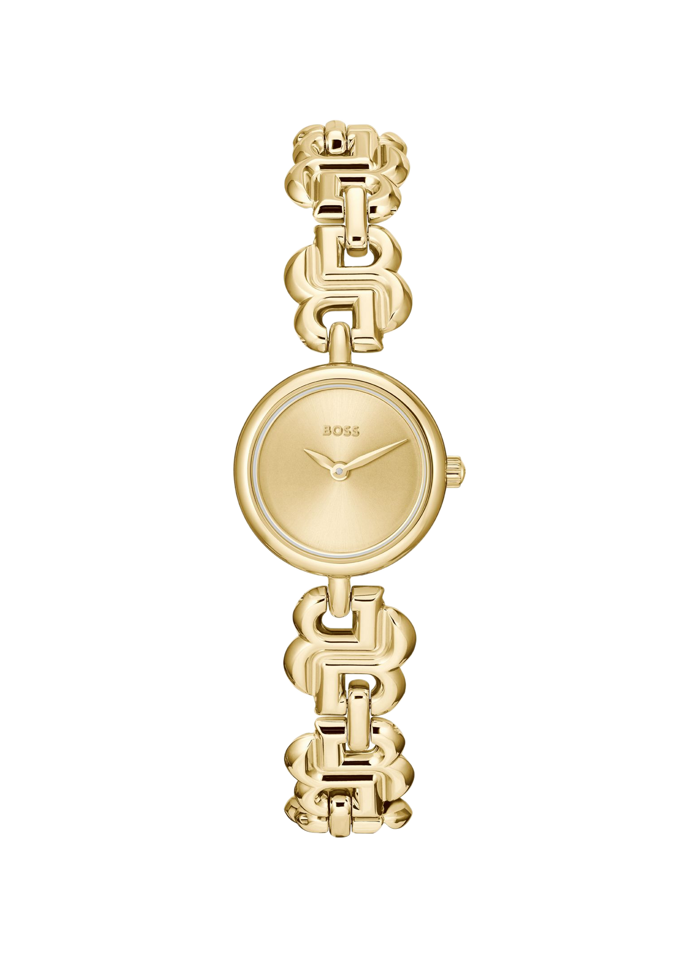 Montre quartz Double B Dressy en acier inoxydable BOSS MONTRES Doré