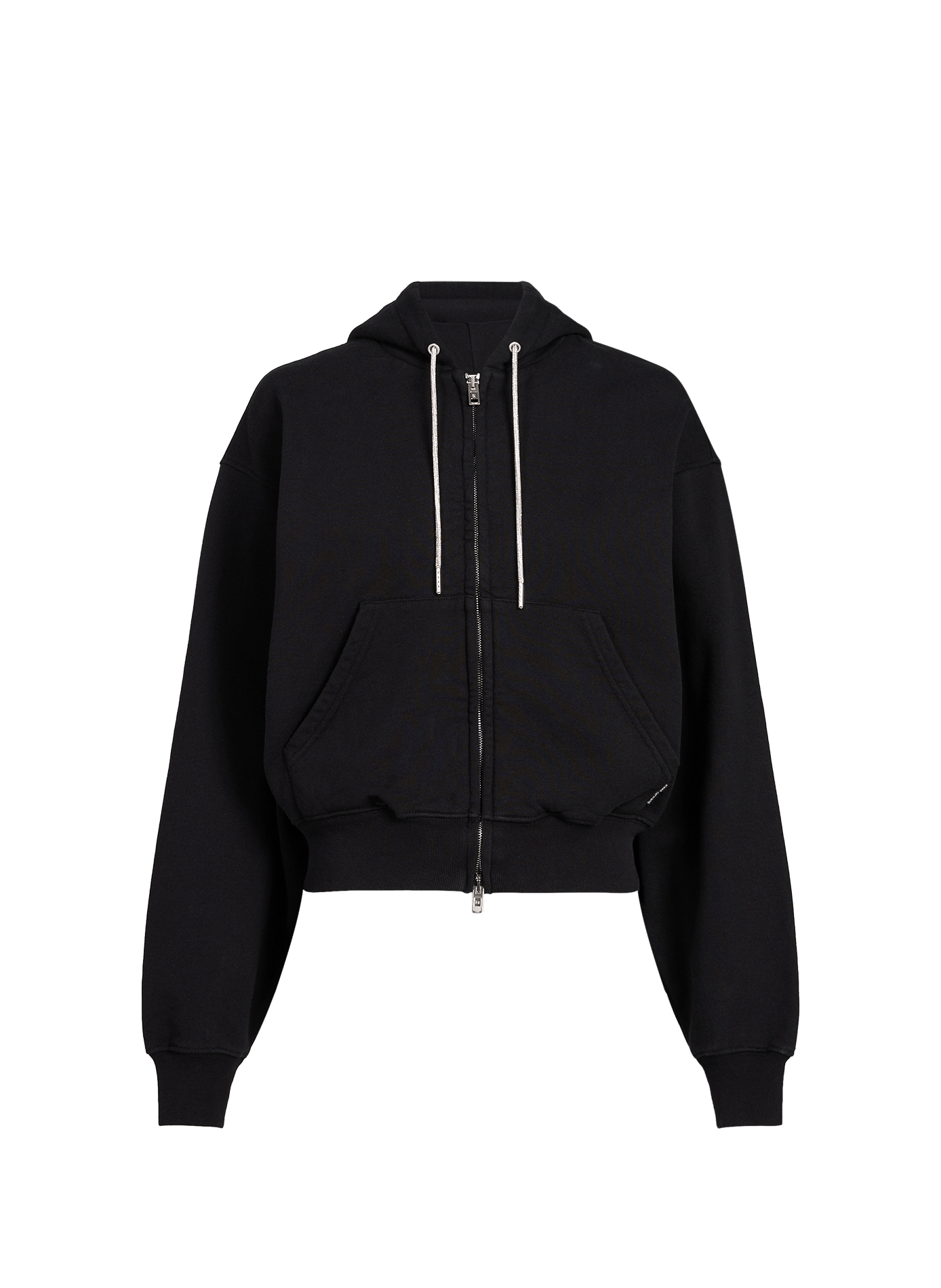 Hoodie zip à capuche en coton ALEXANDER WANG Noir