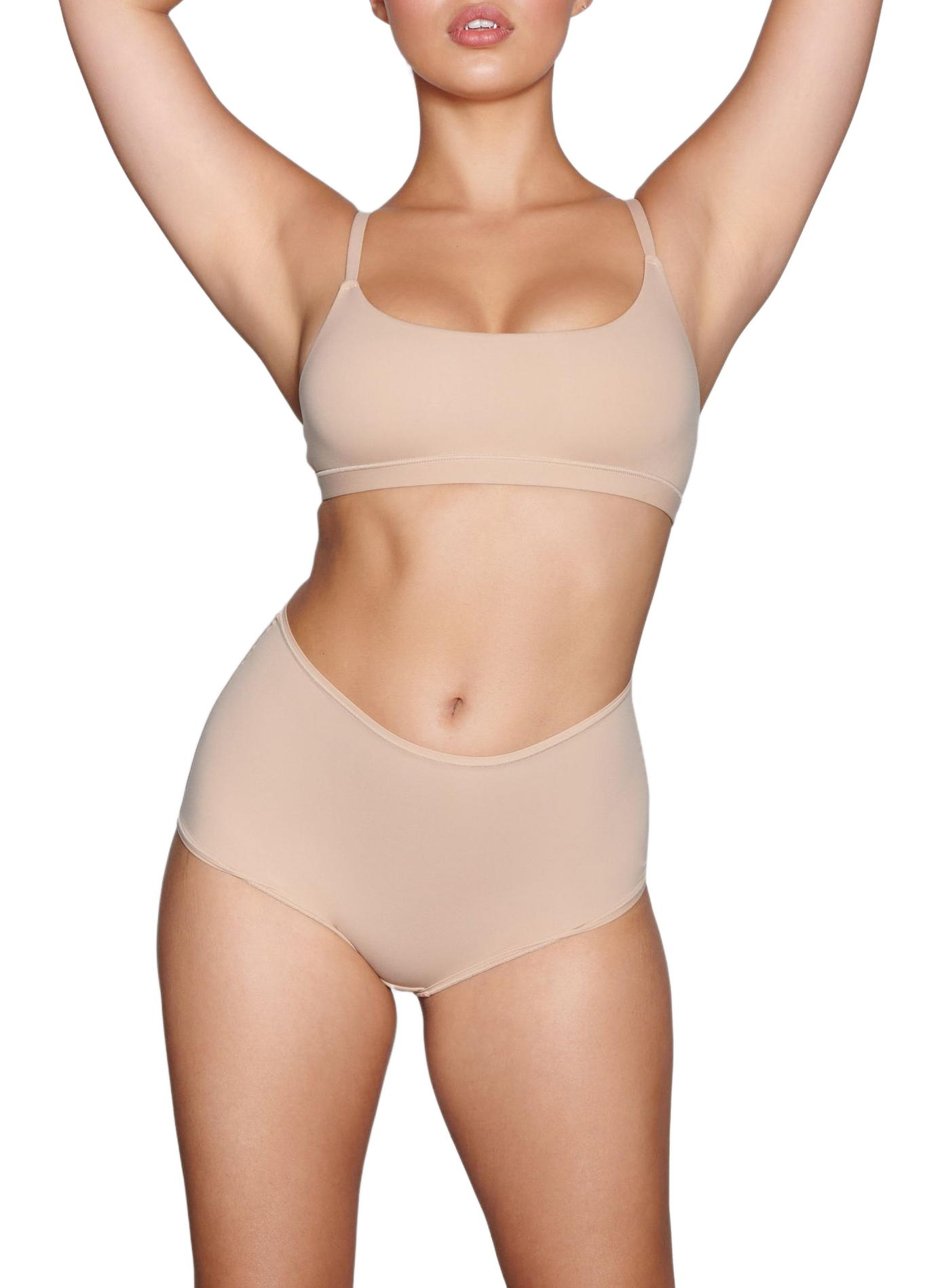 Solid bralette with adjustable straps SKIMS Beige