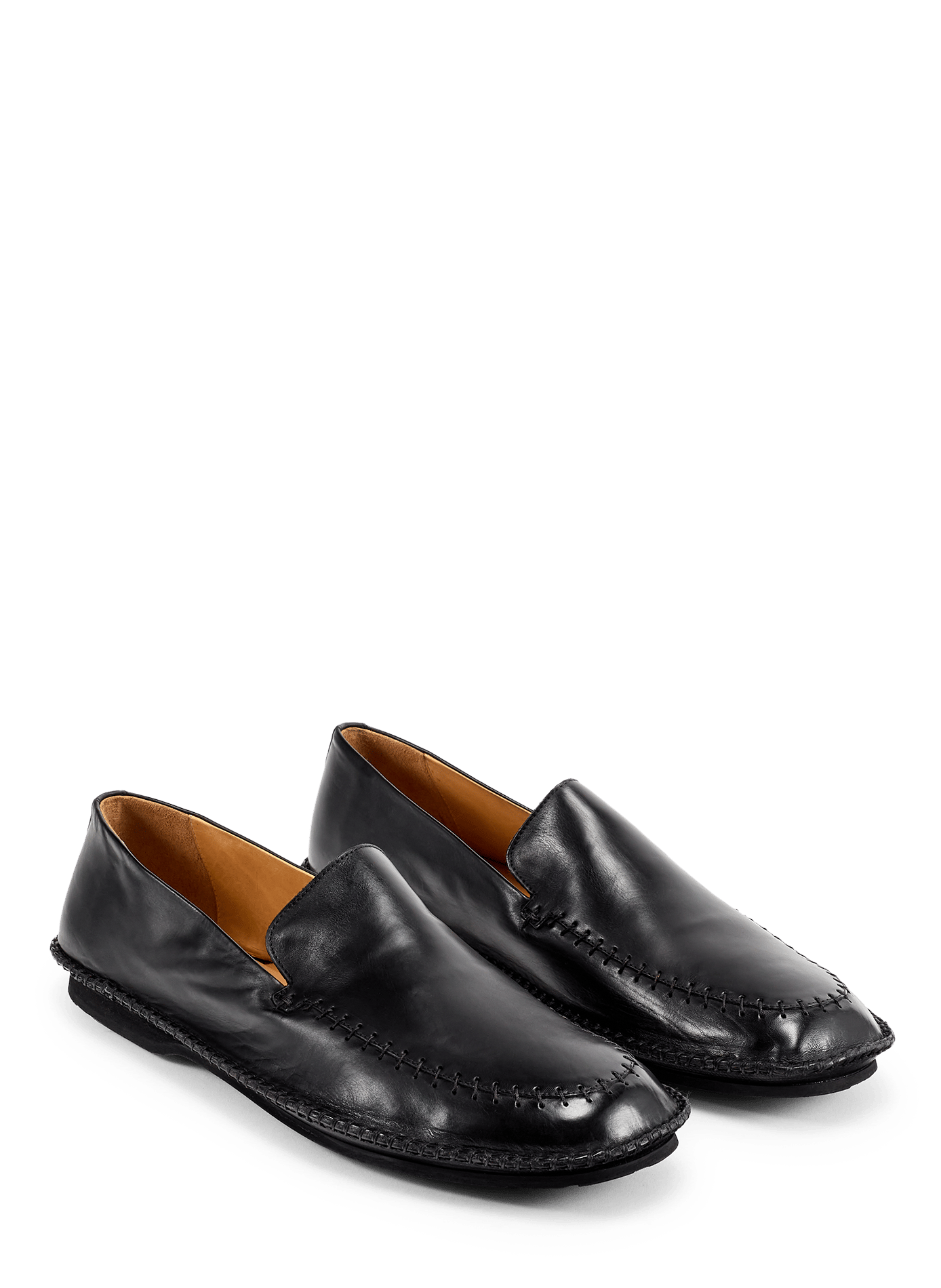 Mocassins à coutures reliefs en cuir PREMIATA Noir