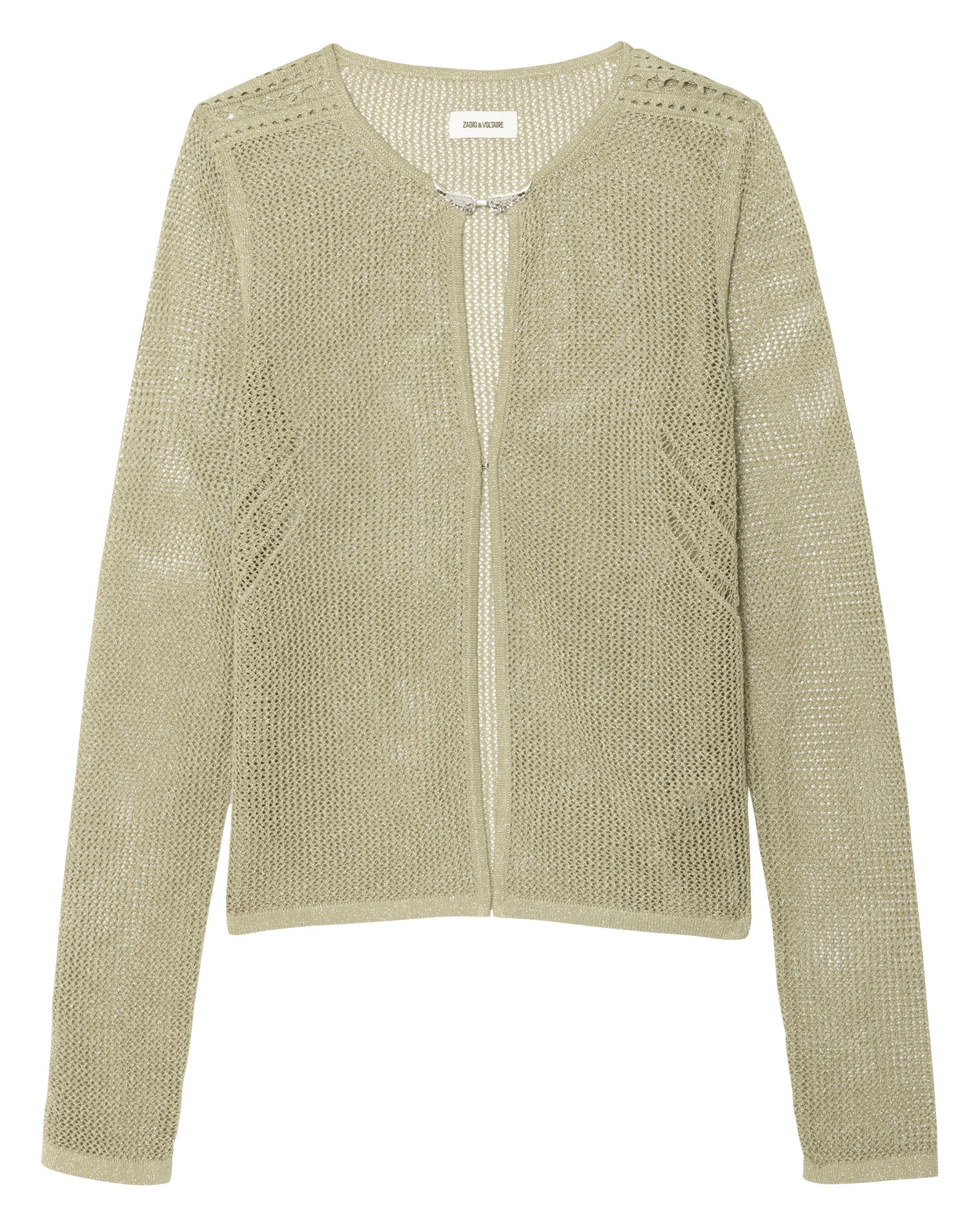 Gilet col rond en coton mélangé saya ZADIG&VOLTAIRE Vert