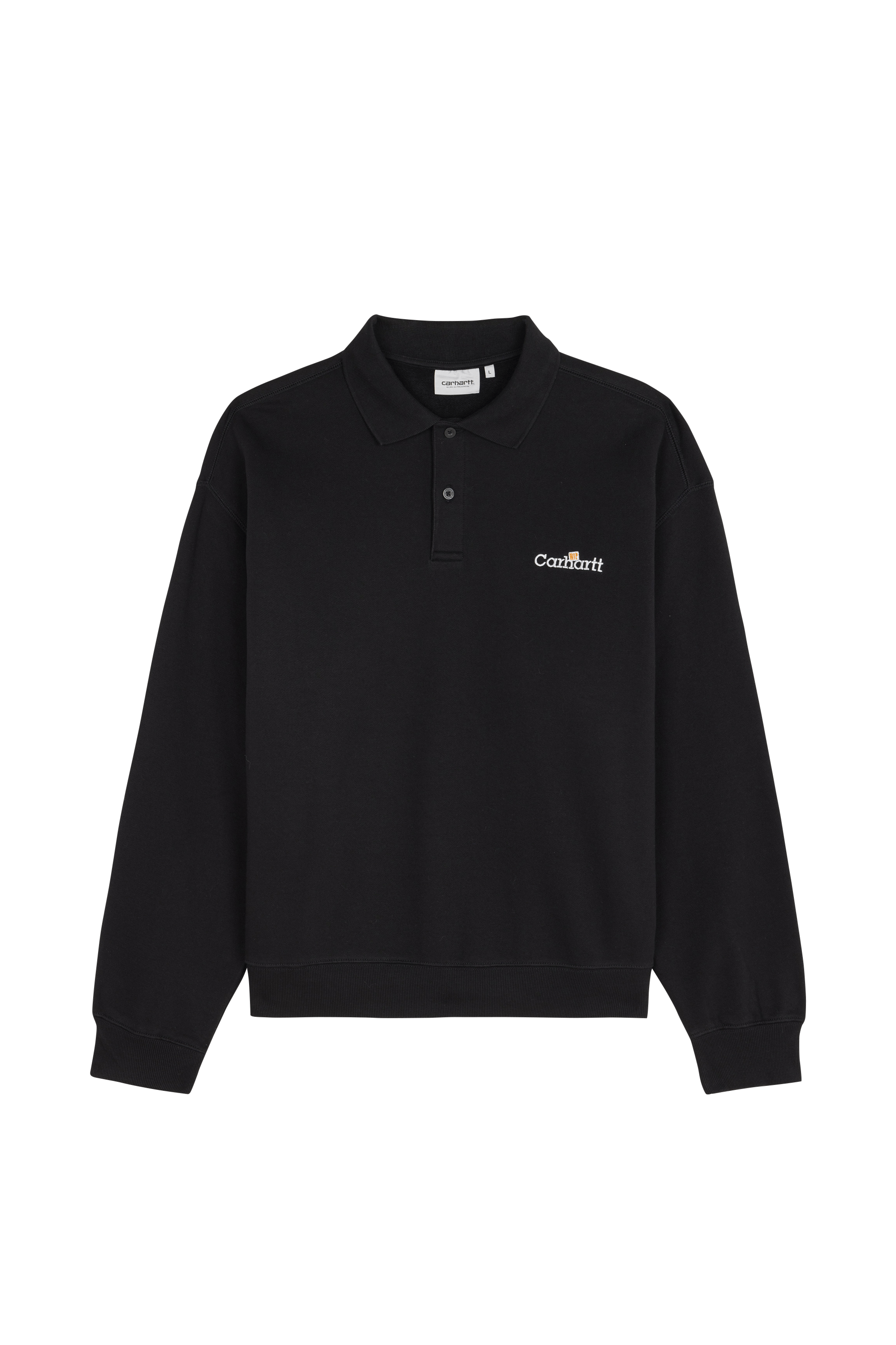 Sweatshirt wip label polo sweat CARHARTT WIP Noir