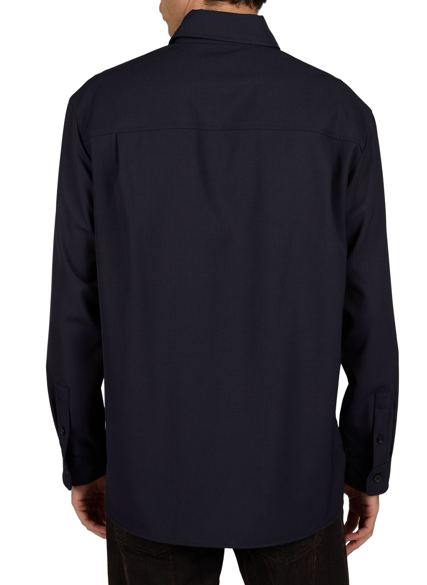Gerade Hemdbluse mit klassischem Kragen A.P.C. Blau