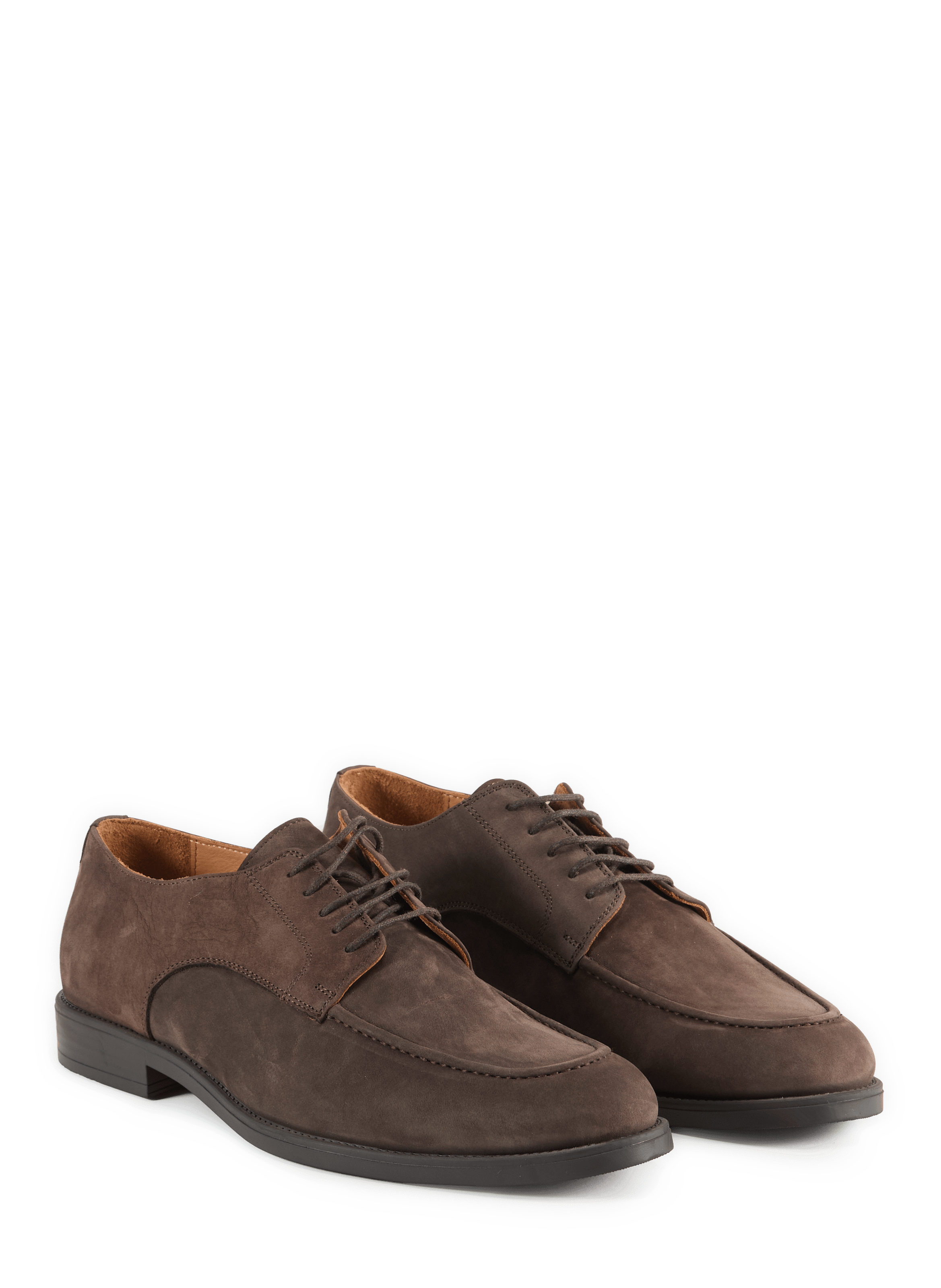 Suede leather derby shoes HACKETT Brown