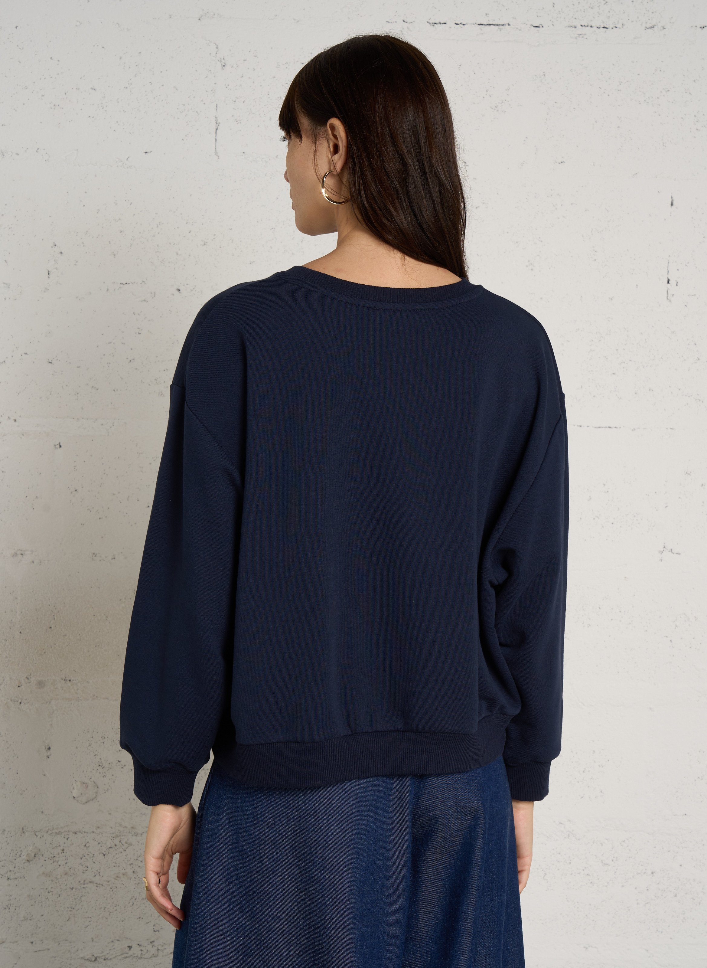 Sweat ample en coton mélangé leshop MAISON 123 Bleu