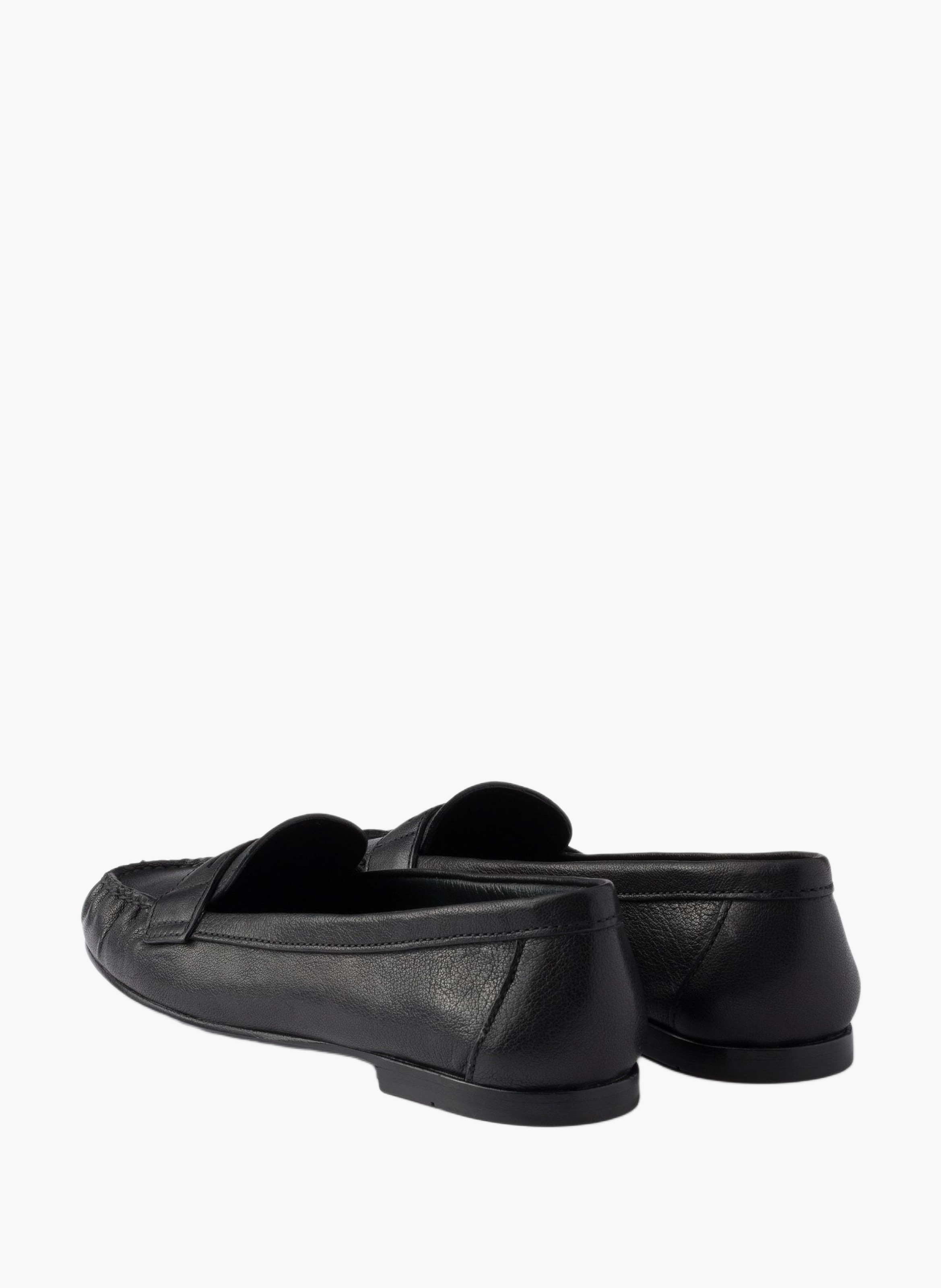 Mocassins en cuir PRADA Noir