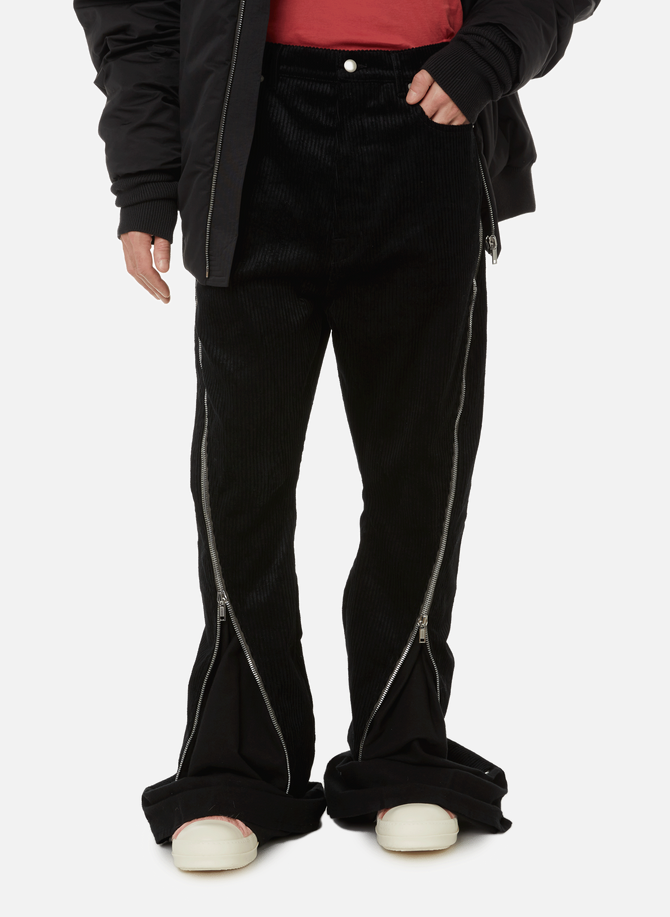 Pantalon avec zips en velours côtelé RICK OWENS
