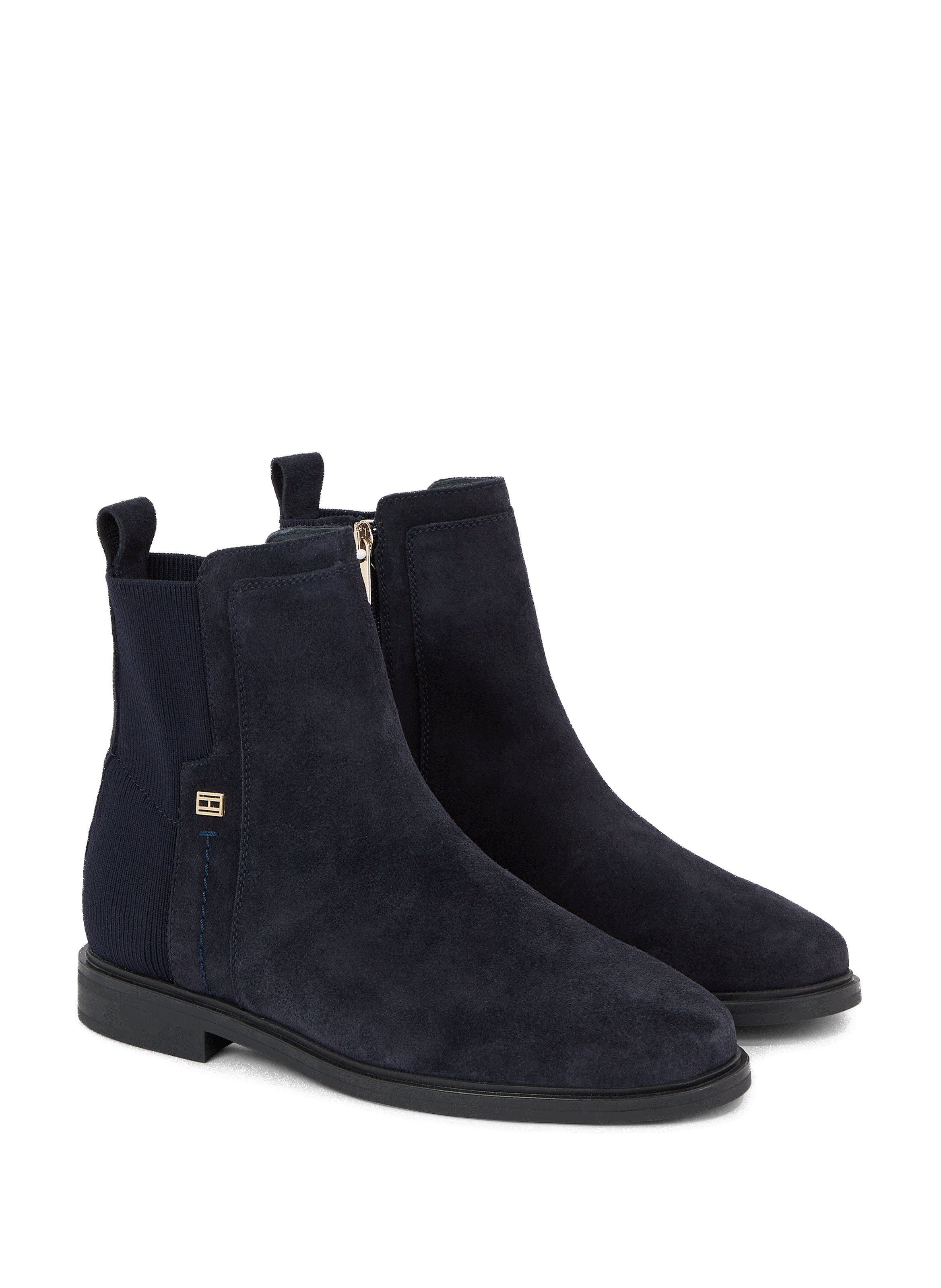 Bottines en cuir suédé