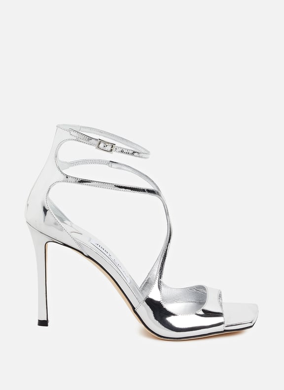 Sandales à talon en cuir métallisé | Argent Chaussures mariage The Wedding Explorer Sandales à talon en cuir métallisé | Argent Chaussures mariage The Wedding Explorer