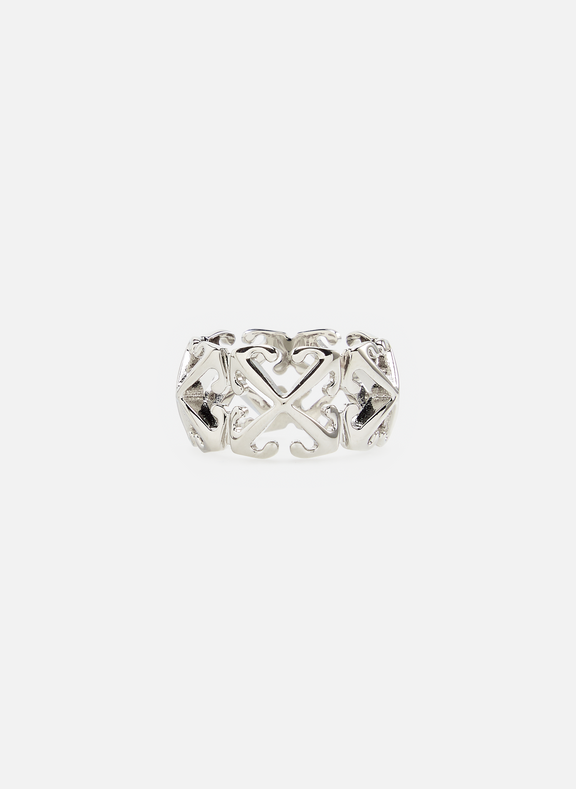 OFF-WHITE Silver ring with a monogram design  Silver