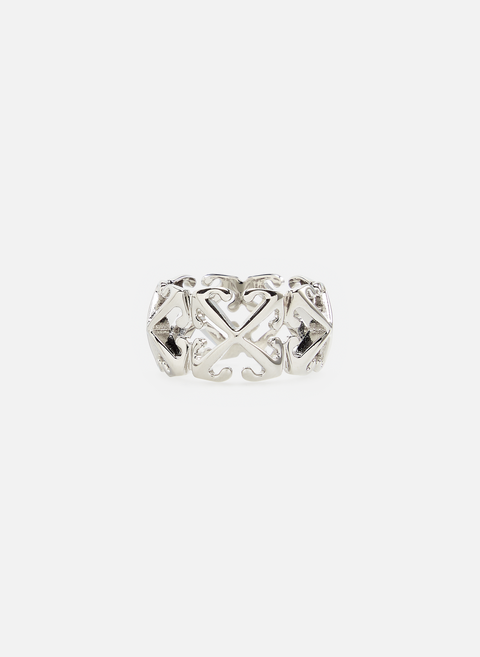 Monogram silver ring ArgentOFF-WHITE 