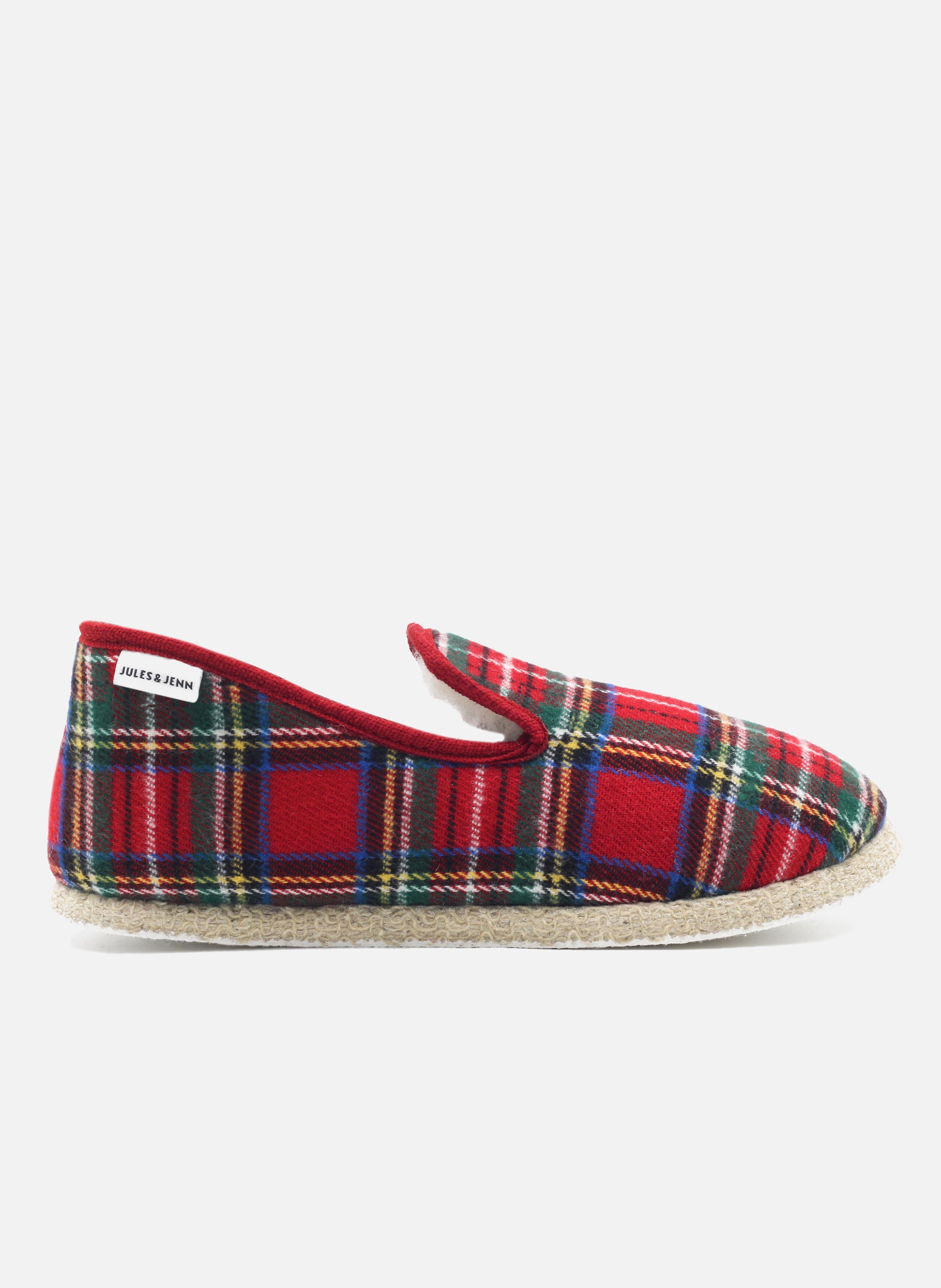 Charentaises tissu JULES & JENN Rouge